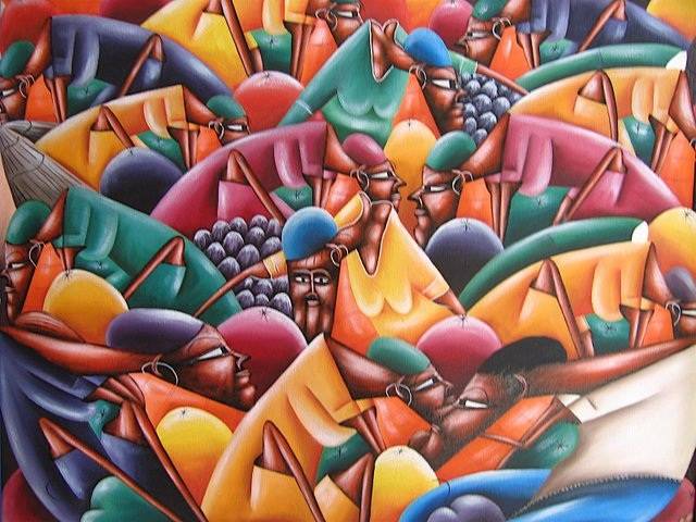 Colorful market. J. Louis Raymond Bayard