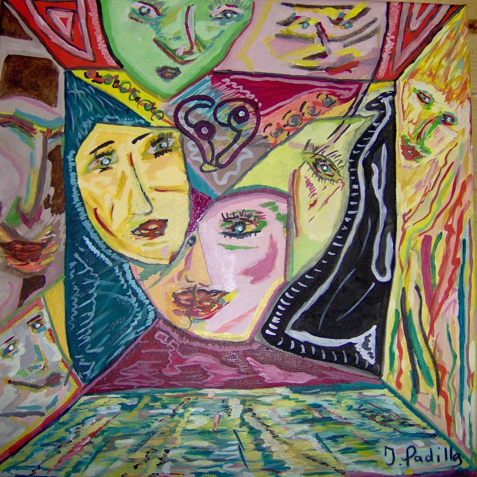Faces of a mirror. 