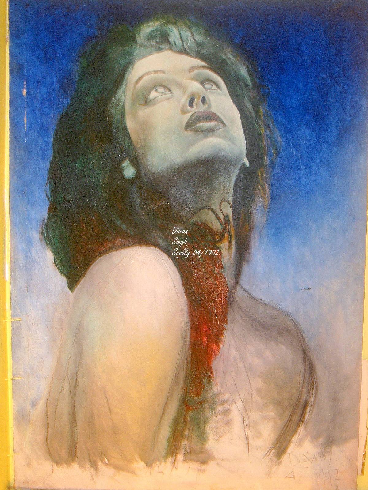 Study in oil. David Sually Diwan Singh