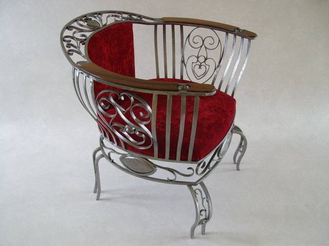 Wrought iron chair. 