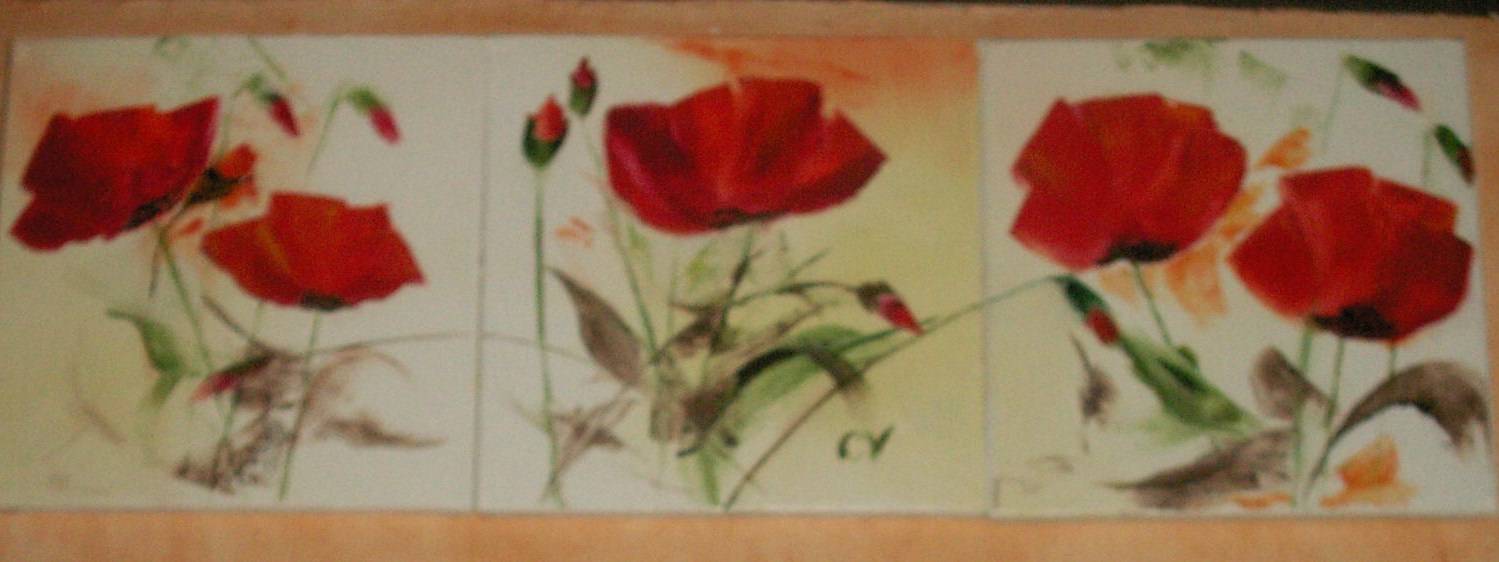 Poppies Triptych. Versafo