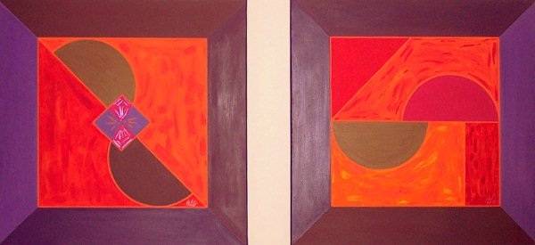 Dyptique violeta naranja. M. T. G M. T. G