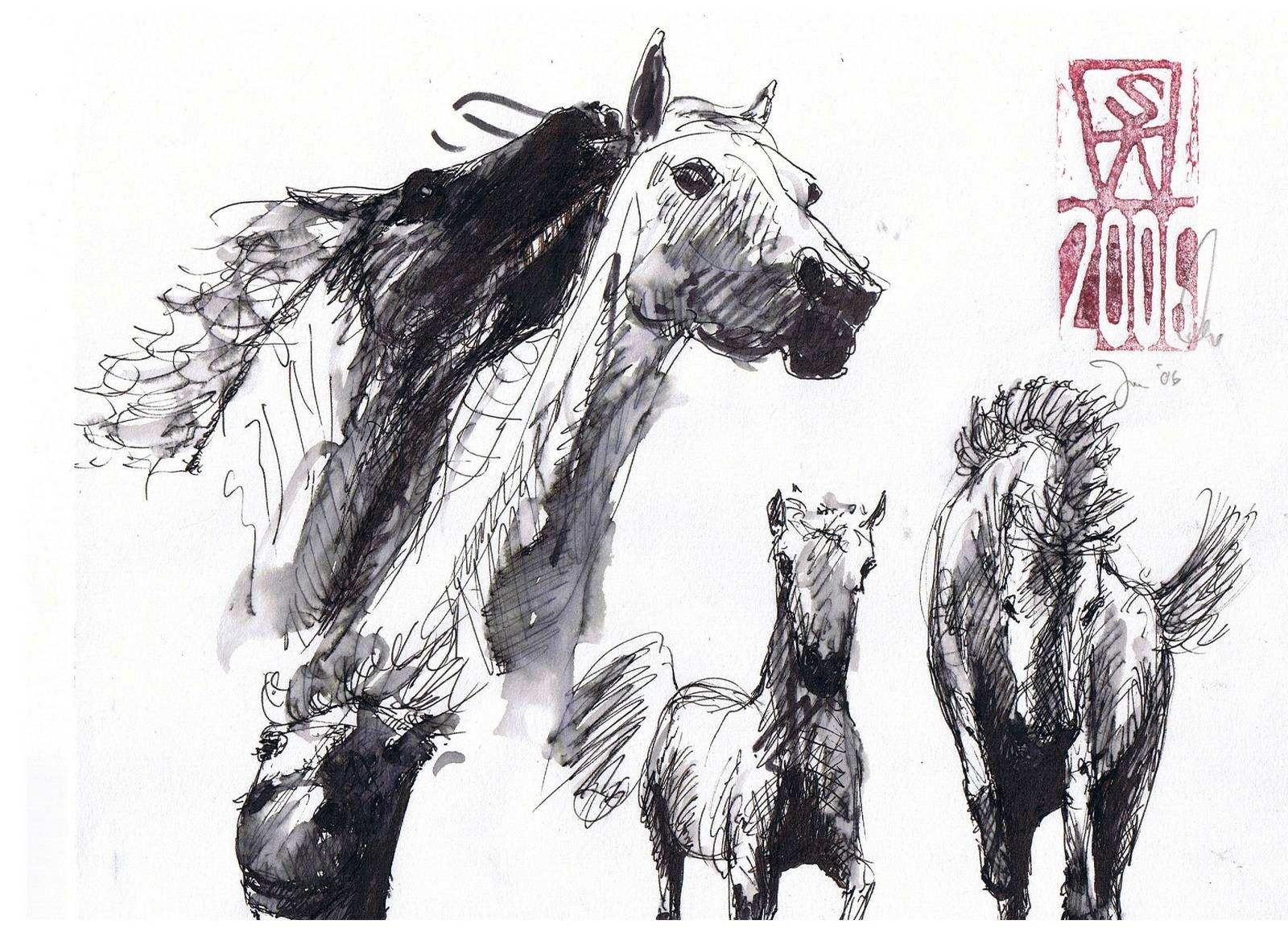 Spirited horses (extracts). 