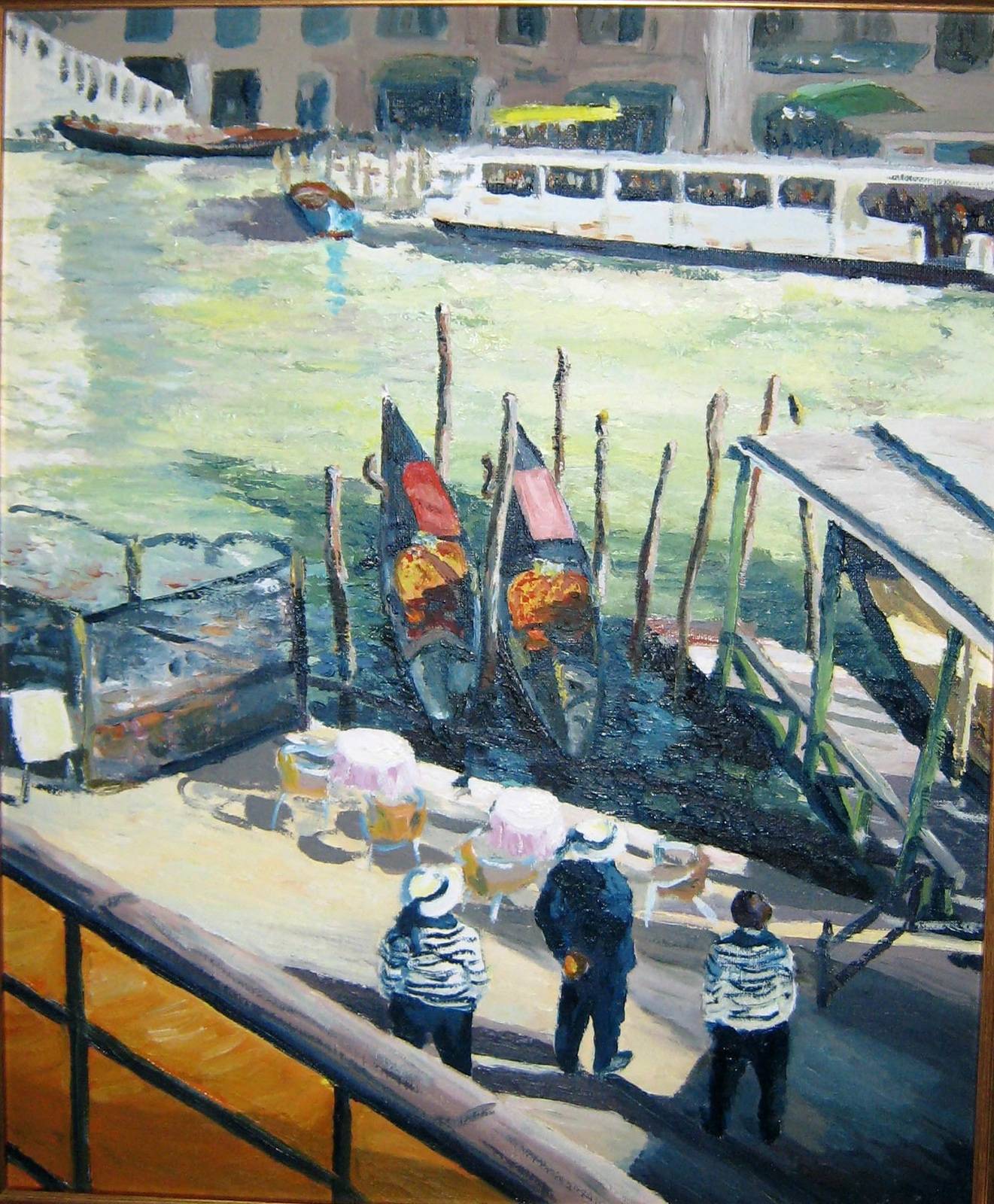 Gondoliers on the Grand Canal. Philippe Negre Philippe Negre