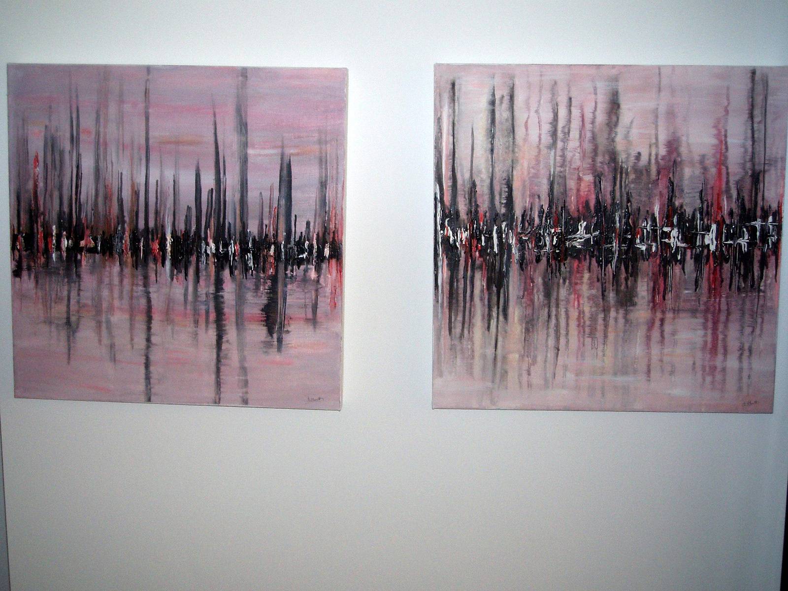 Rythmes Mixed media painting. 