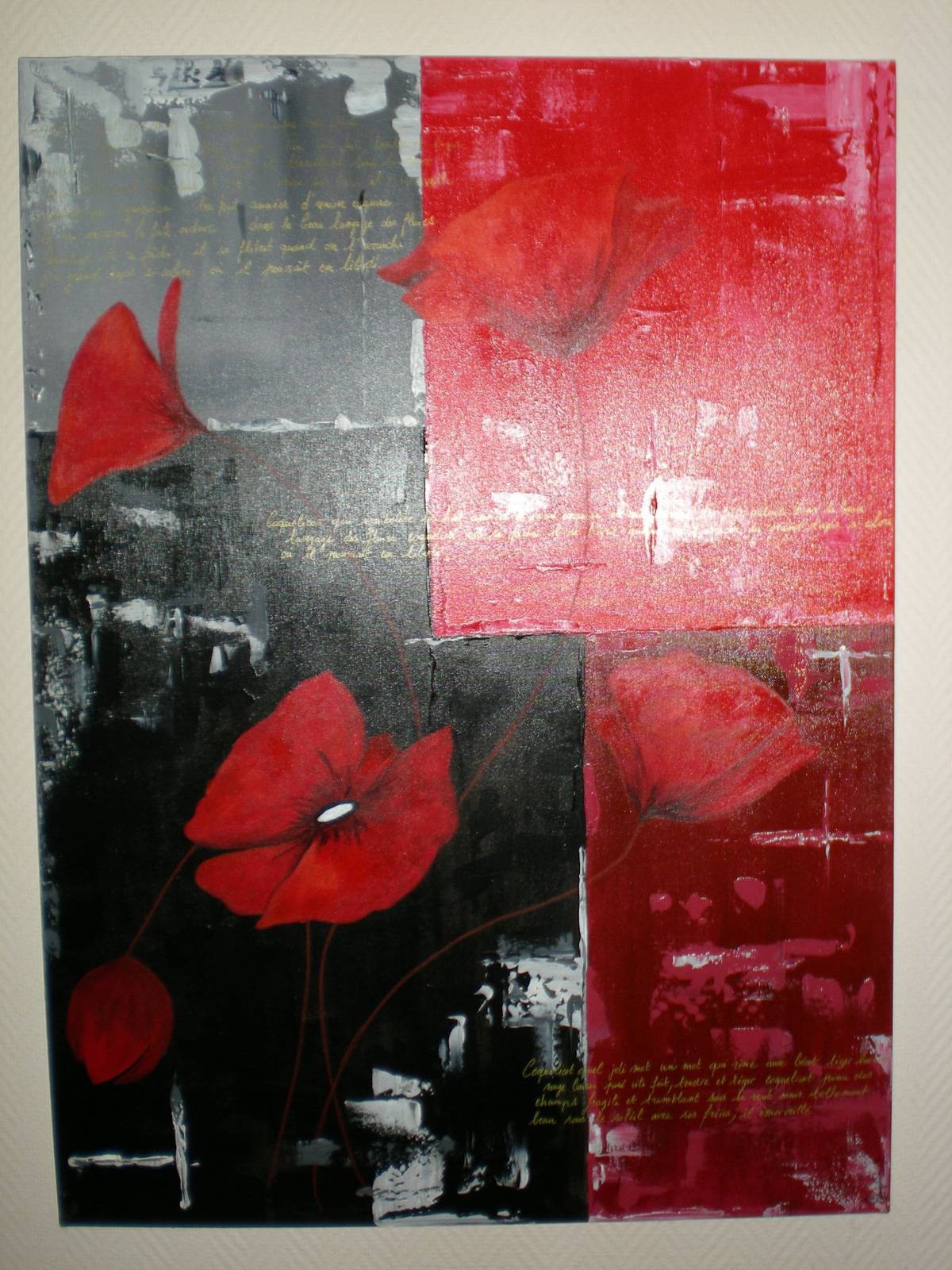 Braised red poppies . 