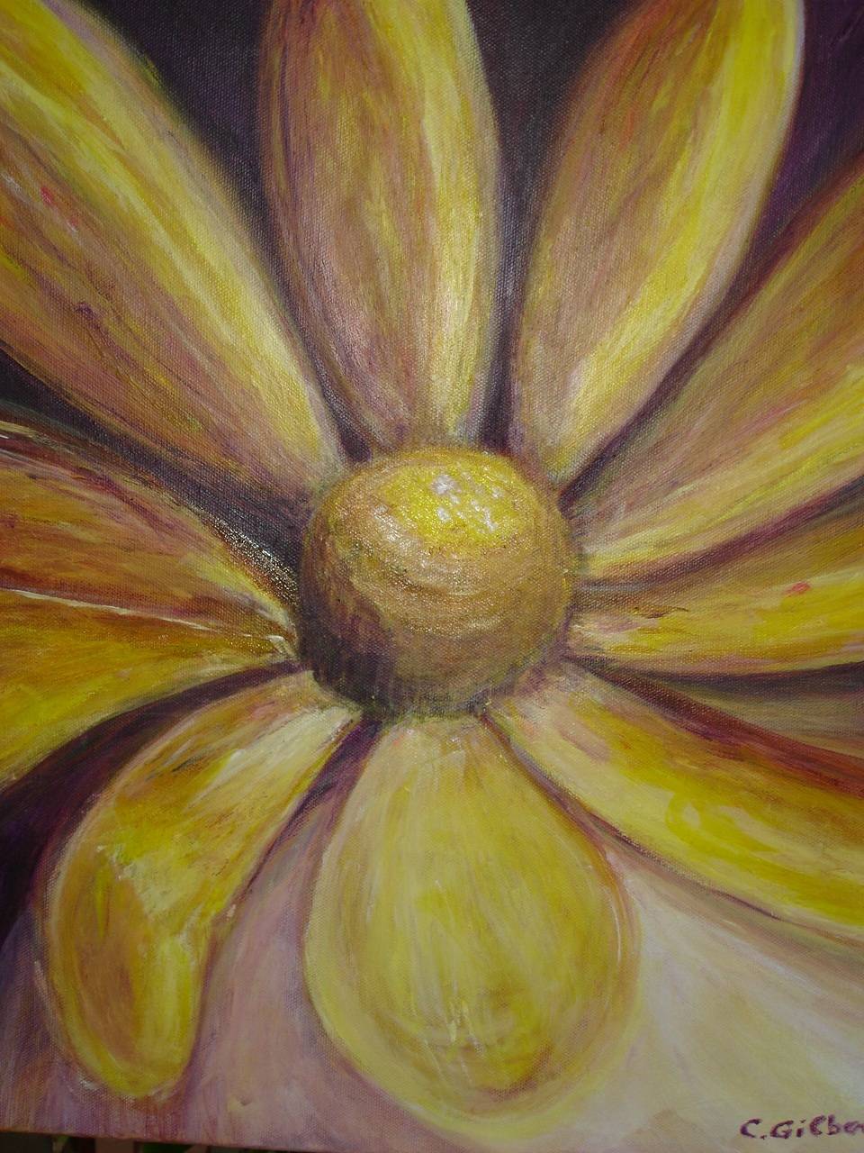 The outbreak of the flower petals of gold. 