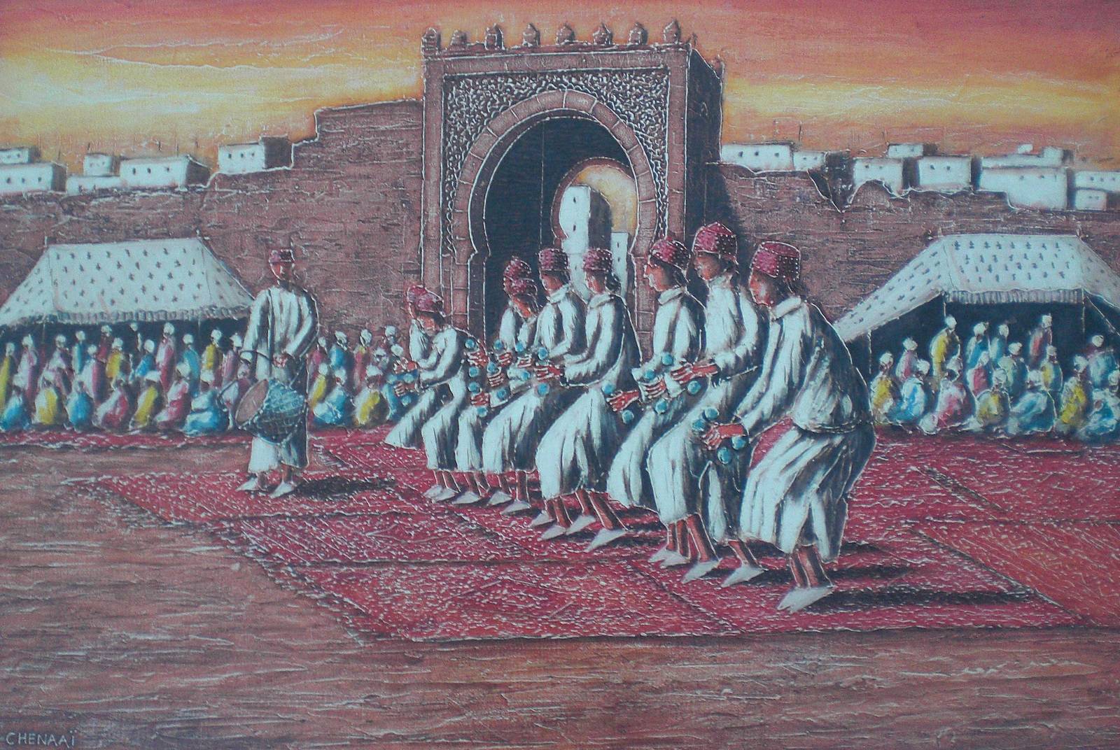 Ahidous pace of bendir . 