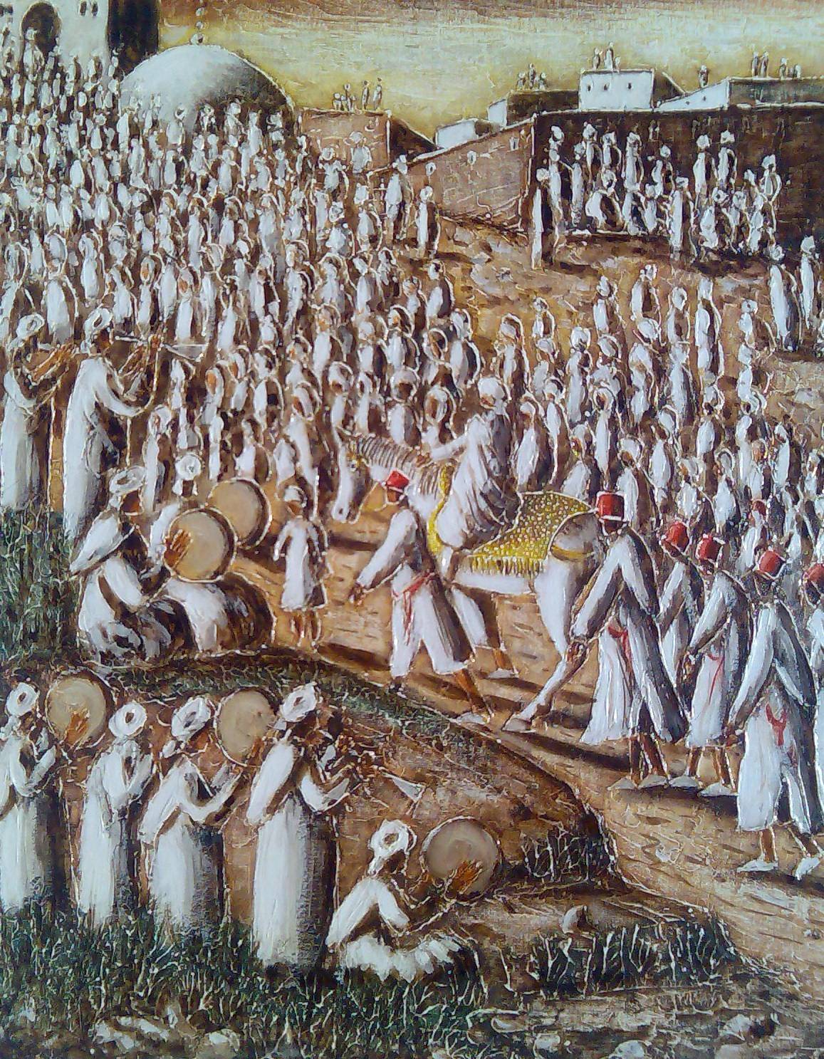 The arrival of the King . 