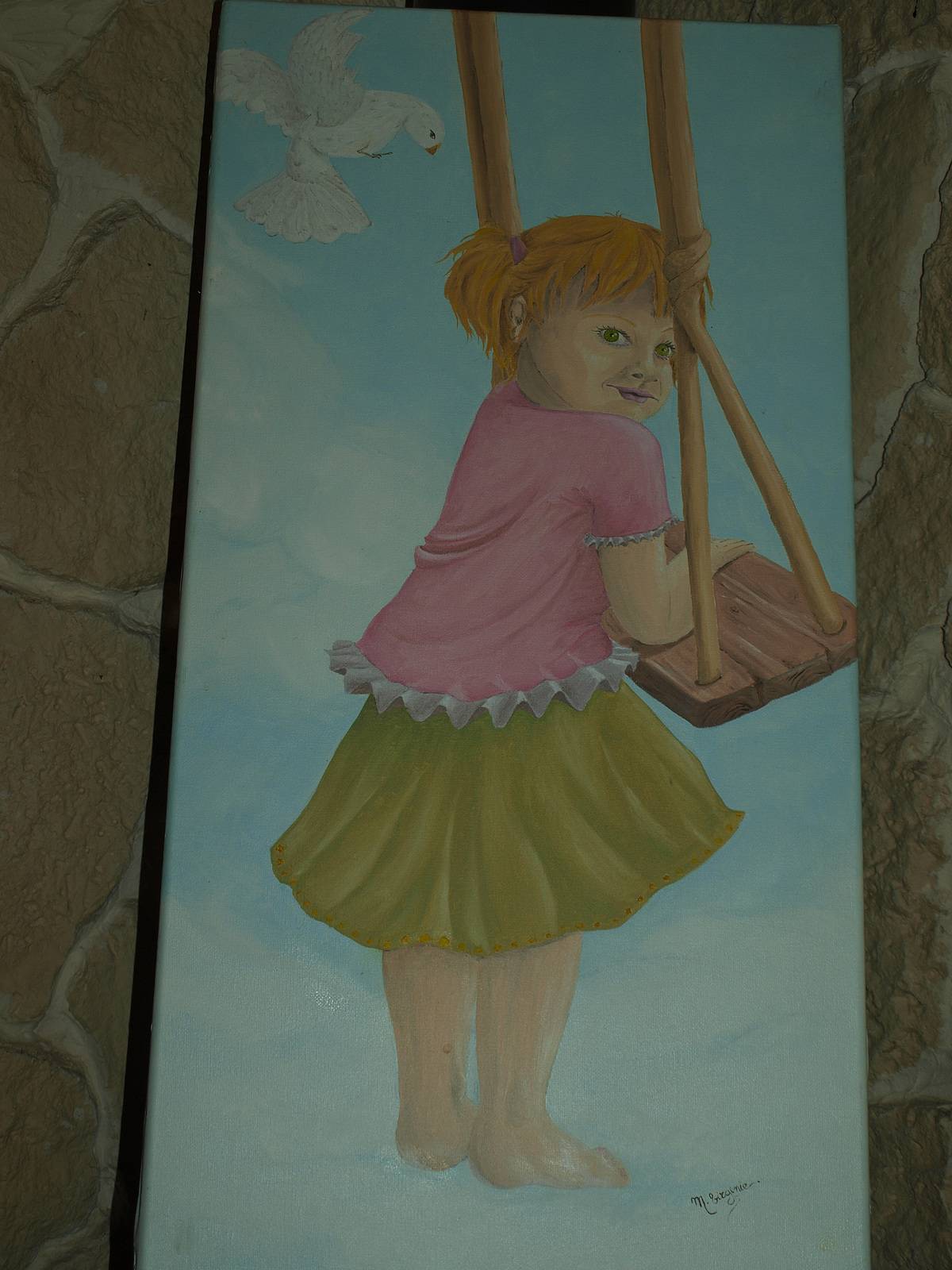 The Little Girl in the Swing. 