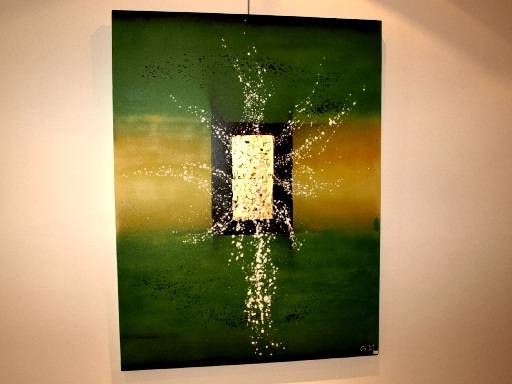 Projection and gold leaf.. 