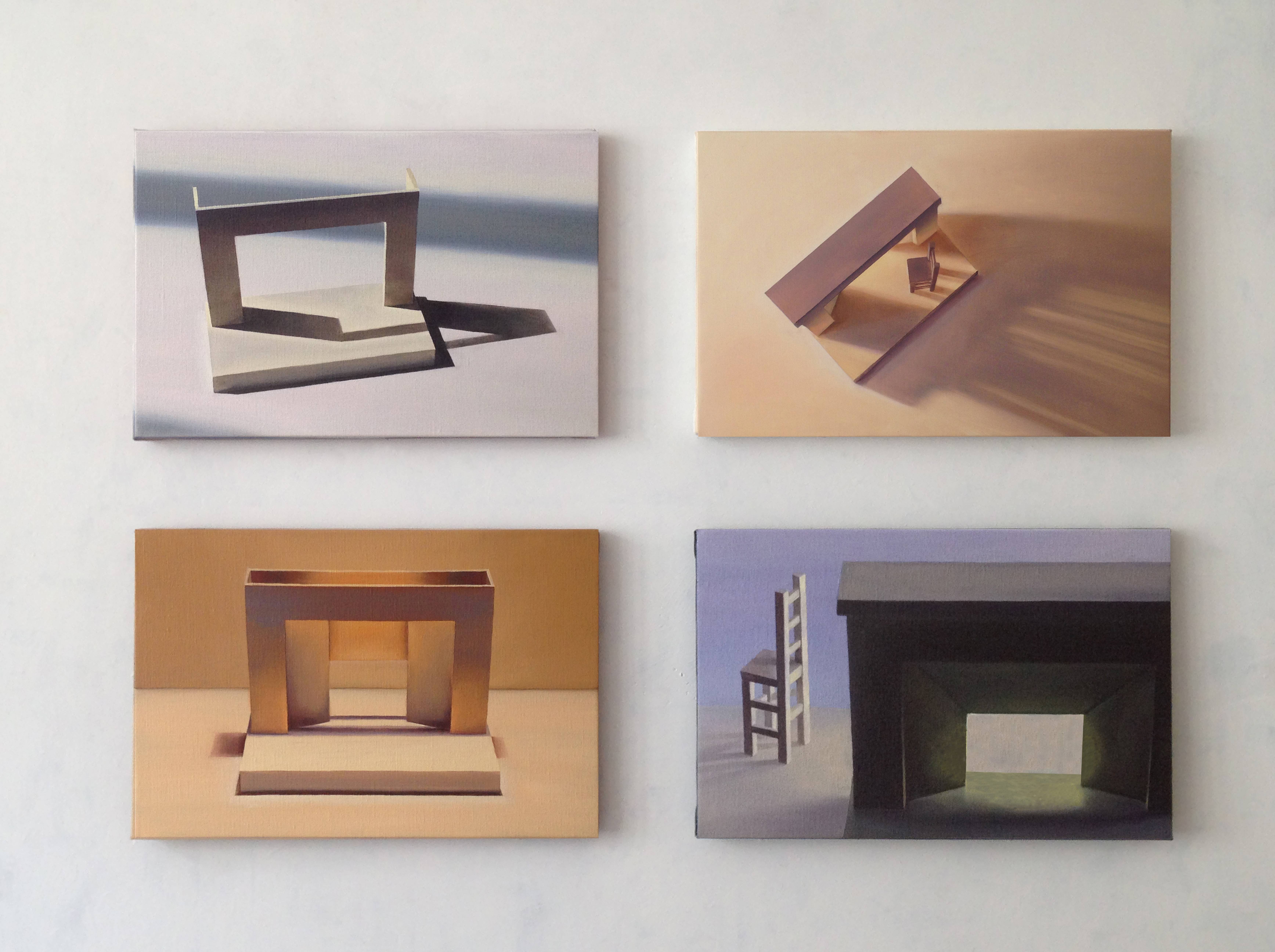 Rêve au coin du feu (série montée en quadriptyque). 