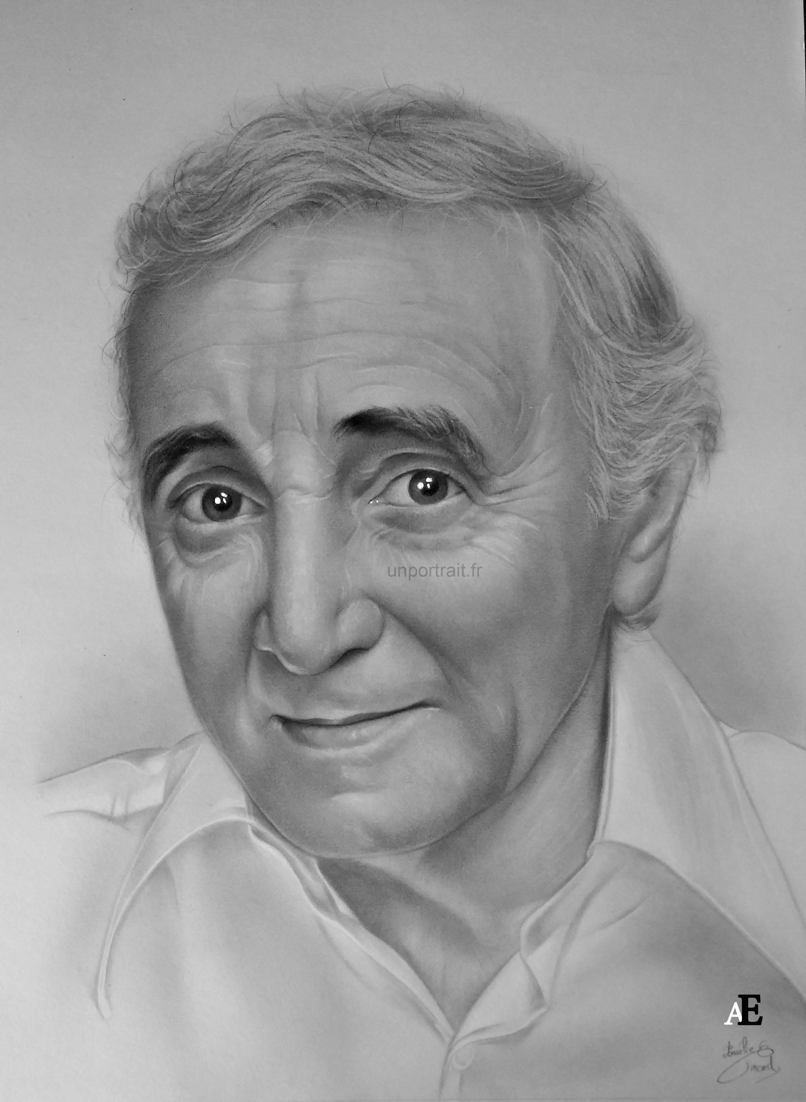 Portrait charles aznavour. 