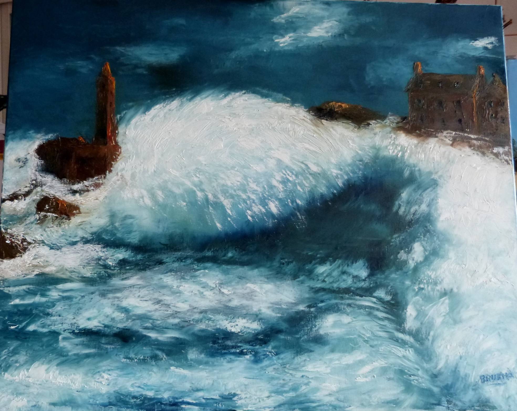Tempête en Brtagne. Brukho