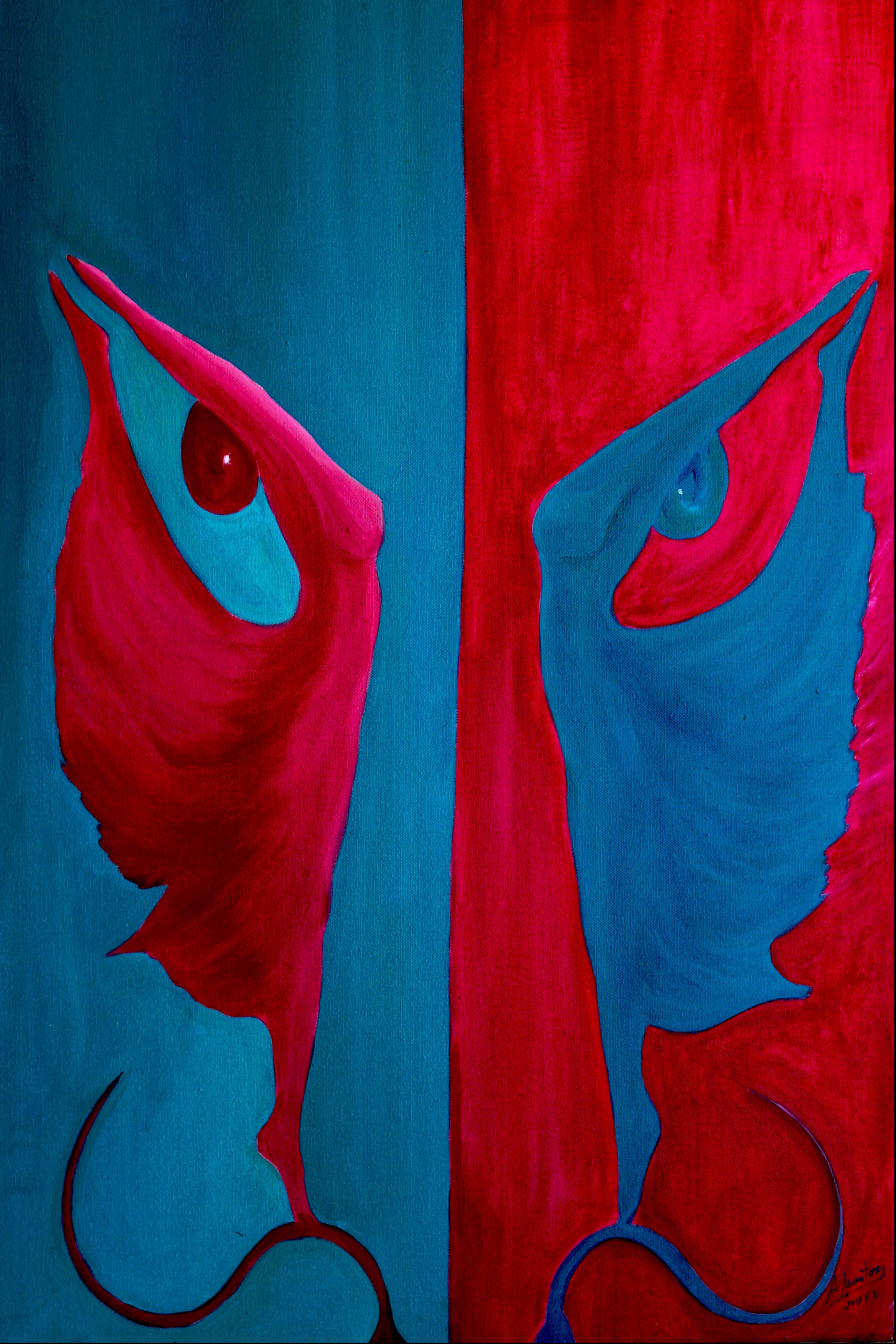 Bailarinas bailando sobre los bigotes de Dalí. Dancers dancing on Dalí's whisker. Alejandro Montero