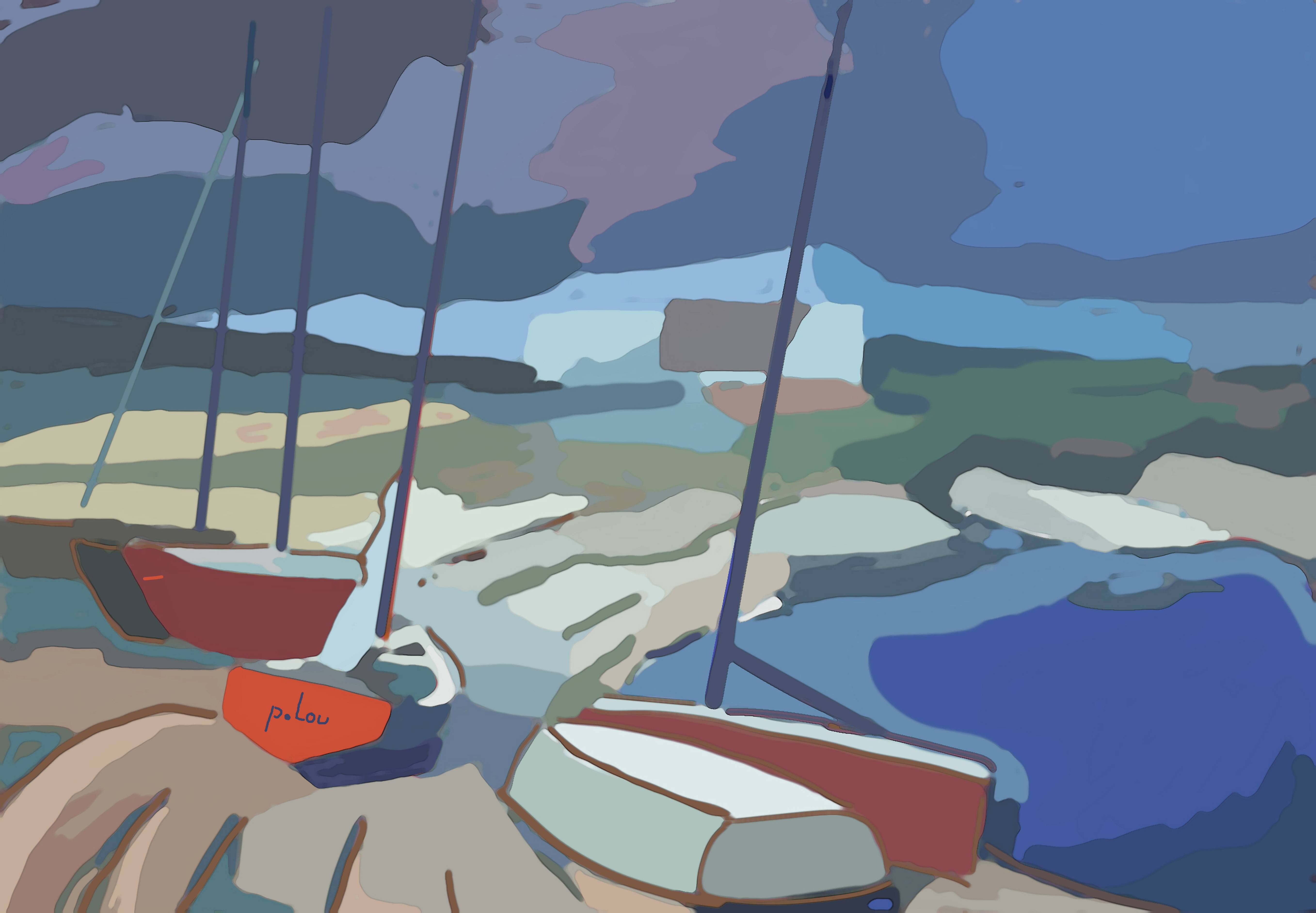 Bateaux. P. Lou