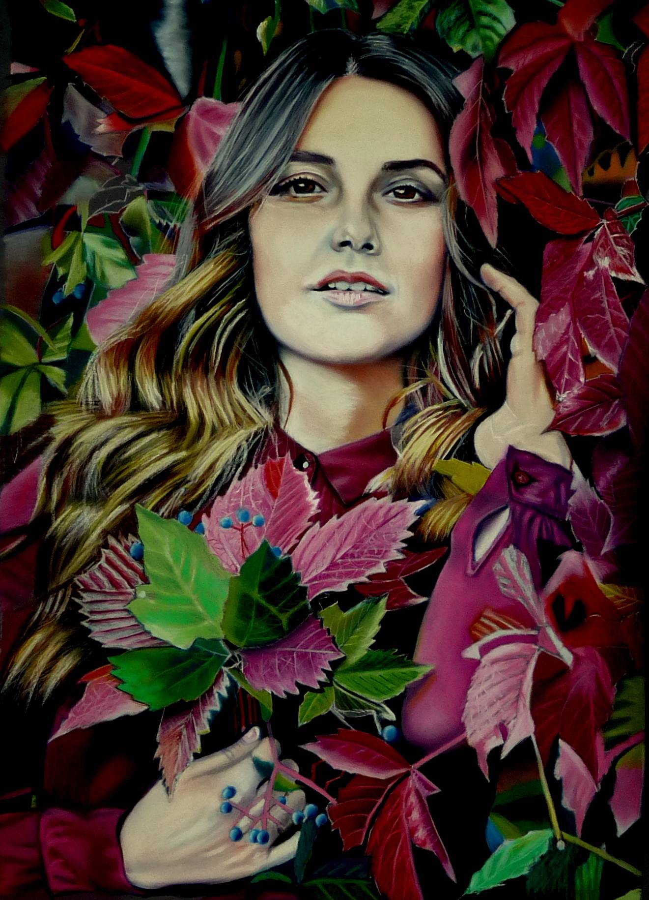 Marie en automne. 