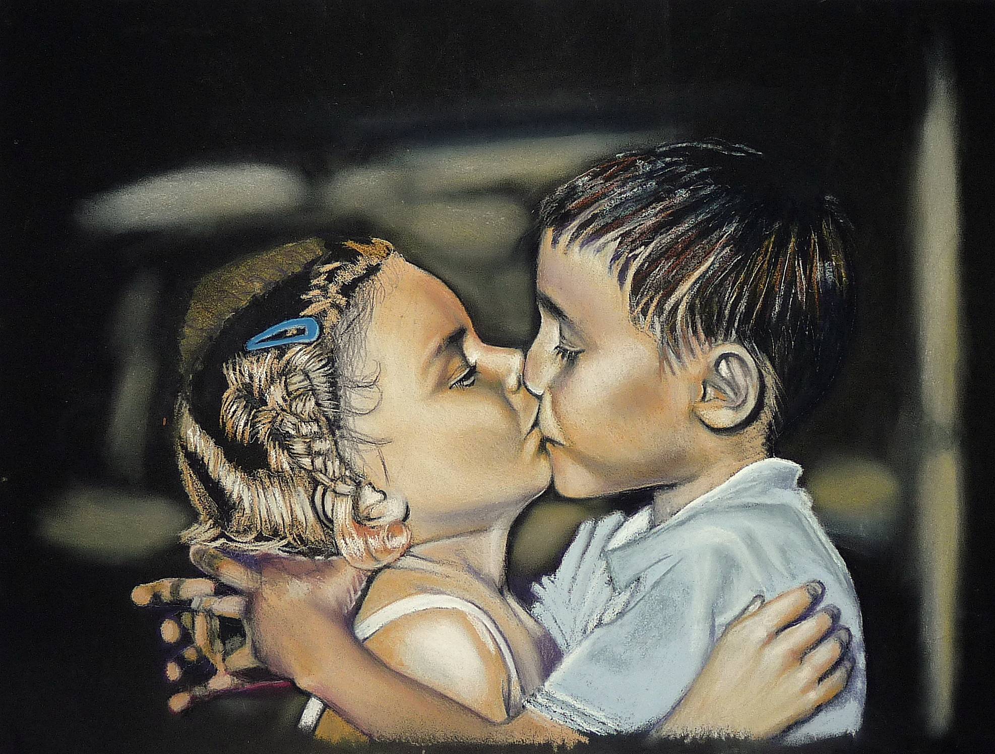 Premier baiser. 