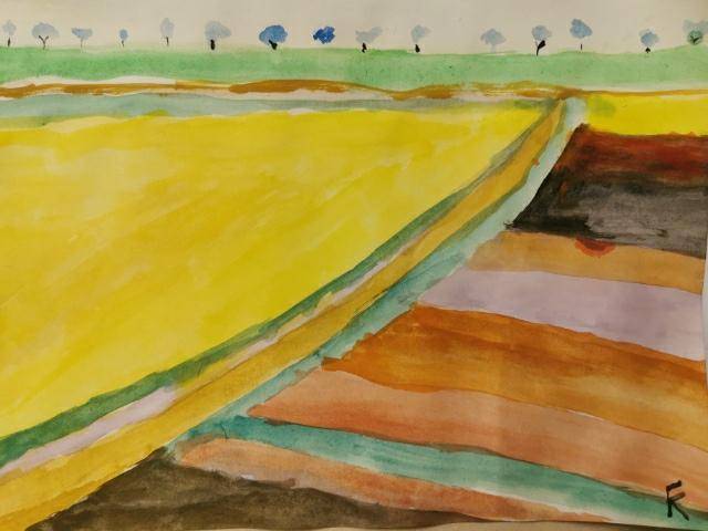 Rapsfeld. Friedrich Kocevar