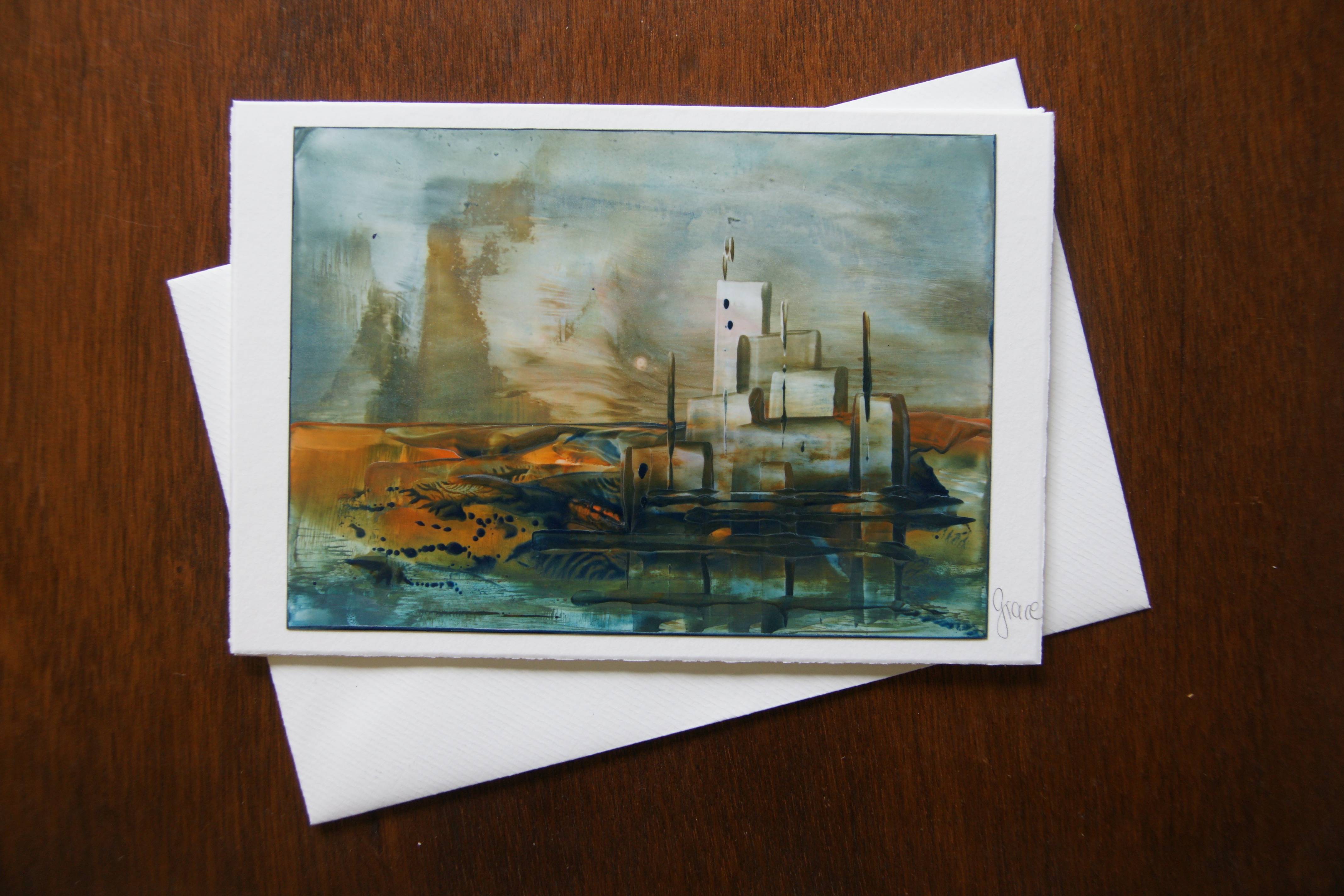Encaustic Malerei Bild 1. Grace