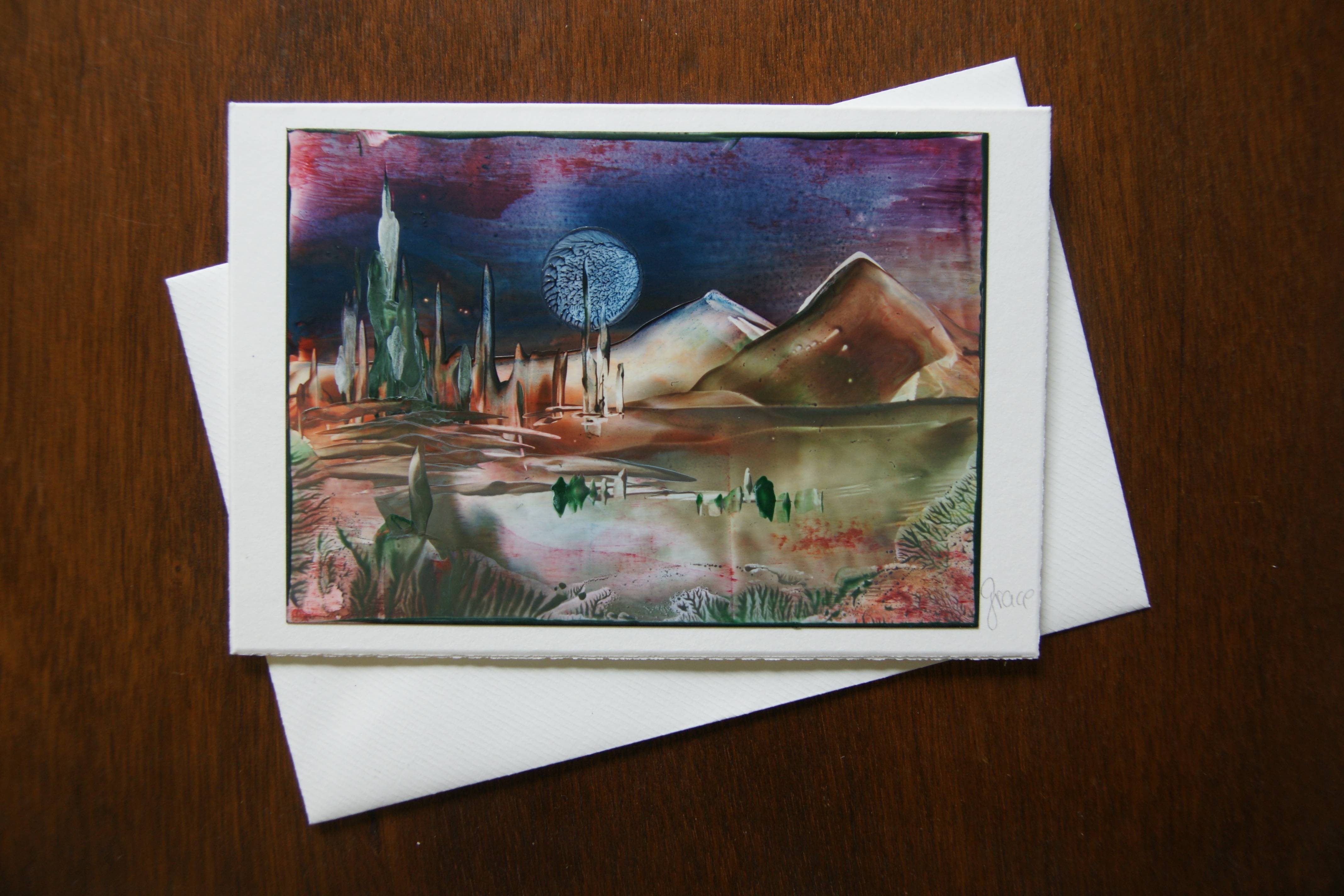 Encaustic Malerei Bild 2. Grace