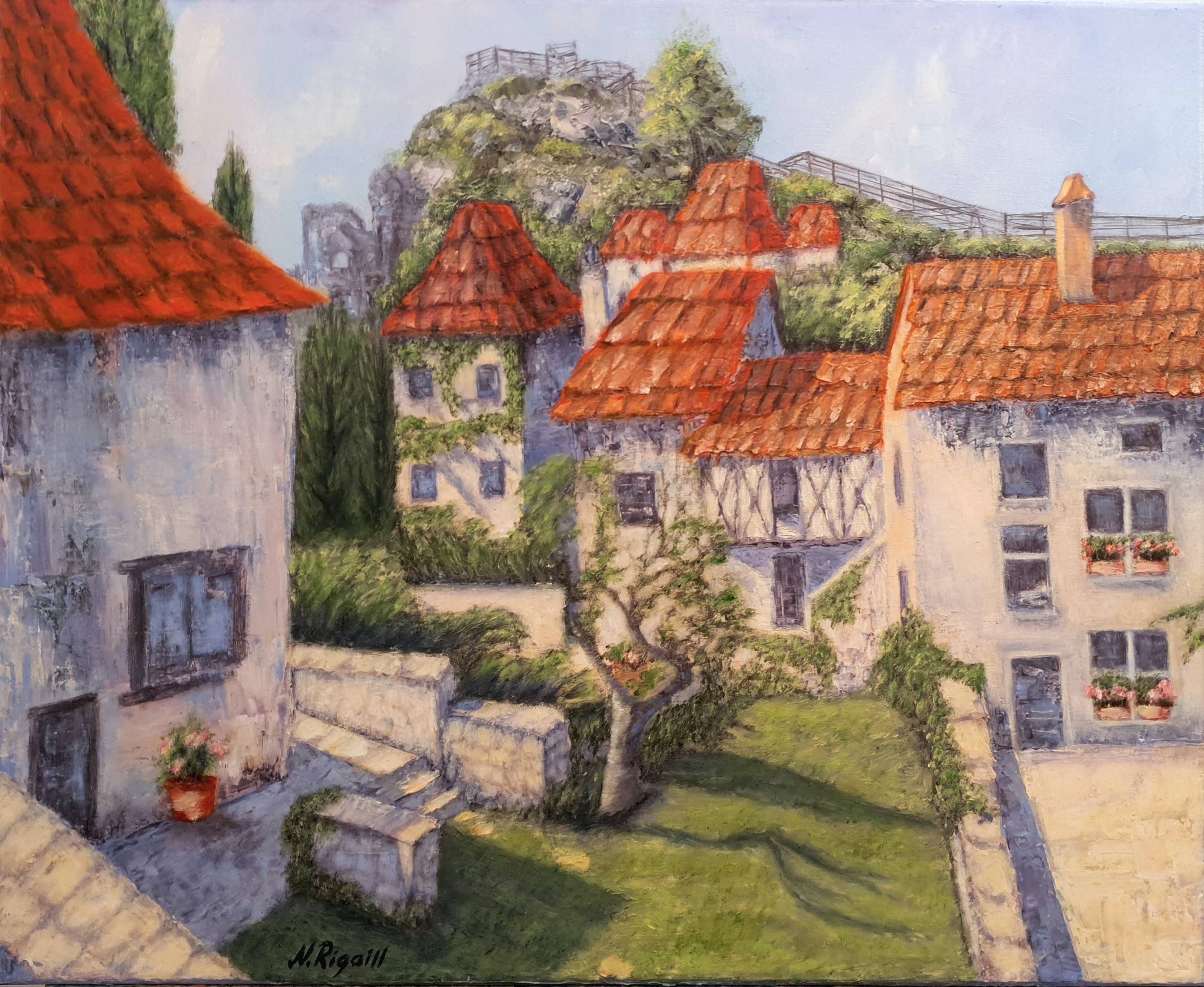 Toits de saint cirq-lapopie. 