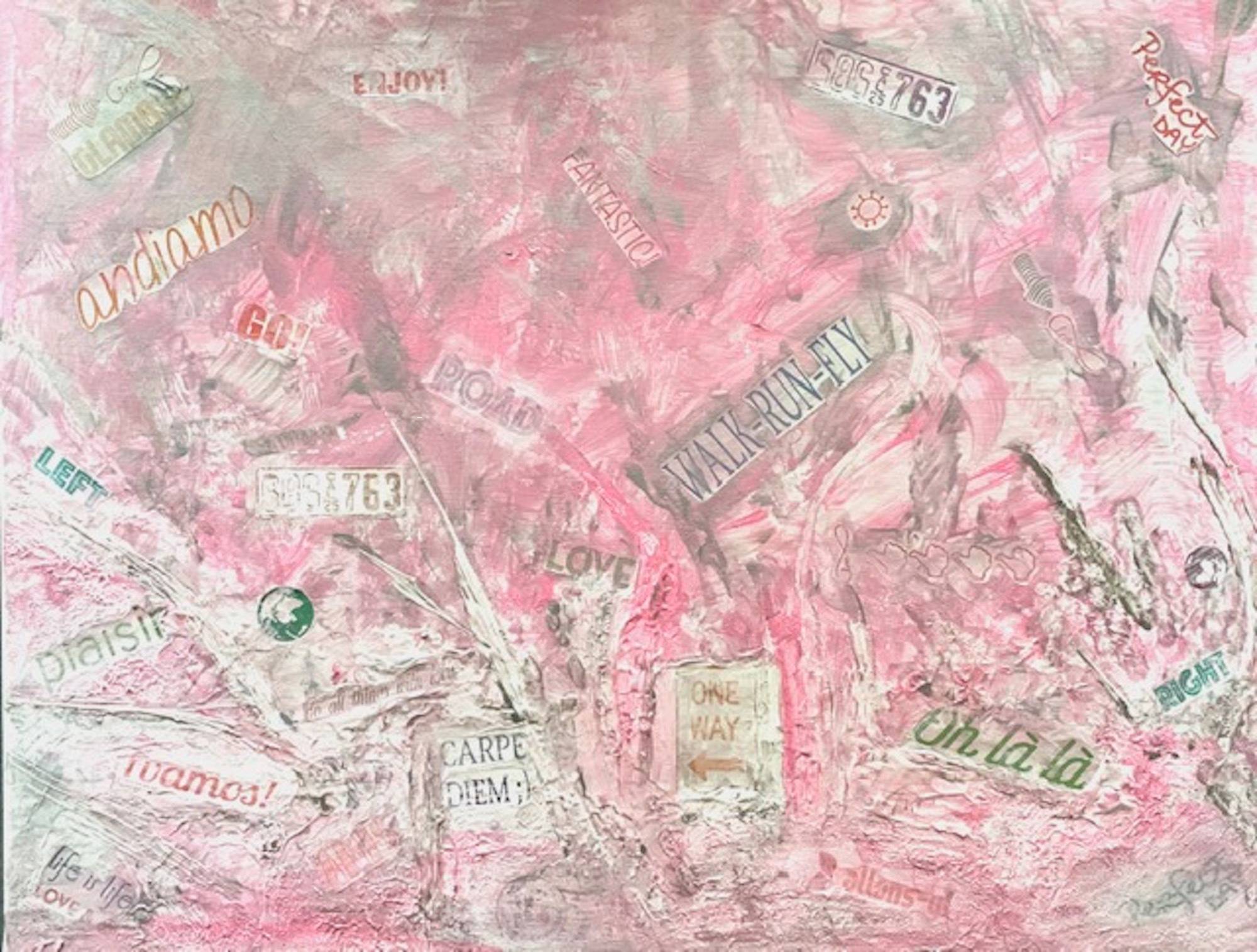 Peinture abstraite acrylique décorative Amilia. 