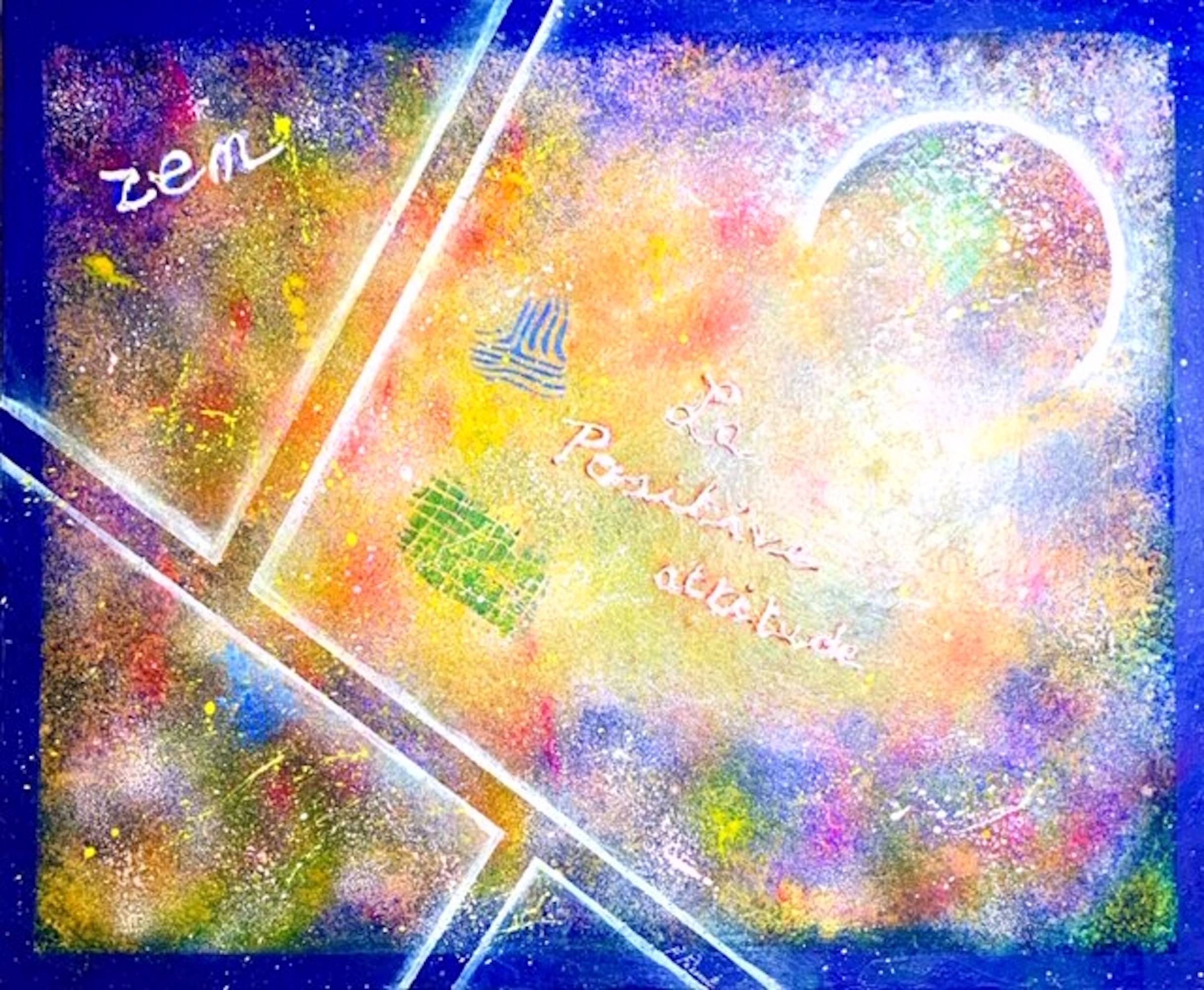 Peinture abstraite acrylique décorative Zénya. 