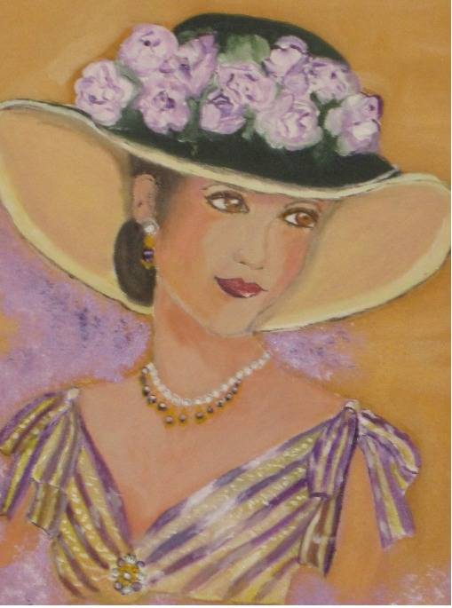 Femme au chapeau noir. Françoise Charvieux