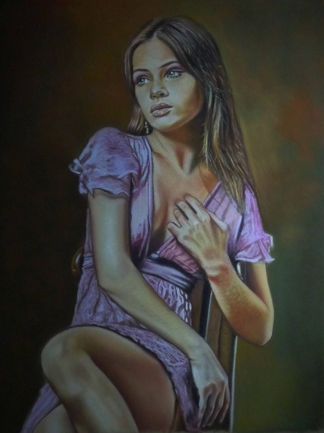 La robe lilas. 