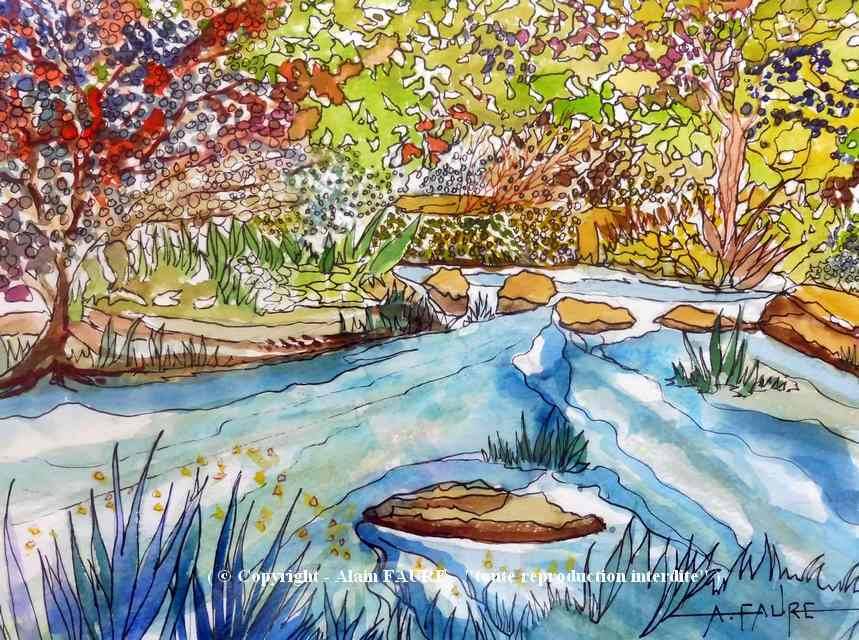 Au sein de l'onde. Alain Faure En Peinture