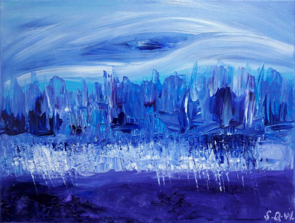 Le glacier. Sophie Queuniez, Artiste Peintre Professionnelle Cotée Akoun Art_By_Sophie_Queuniez