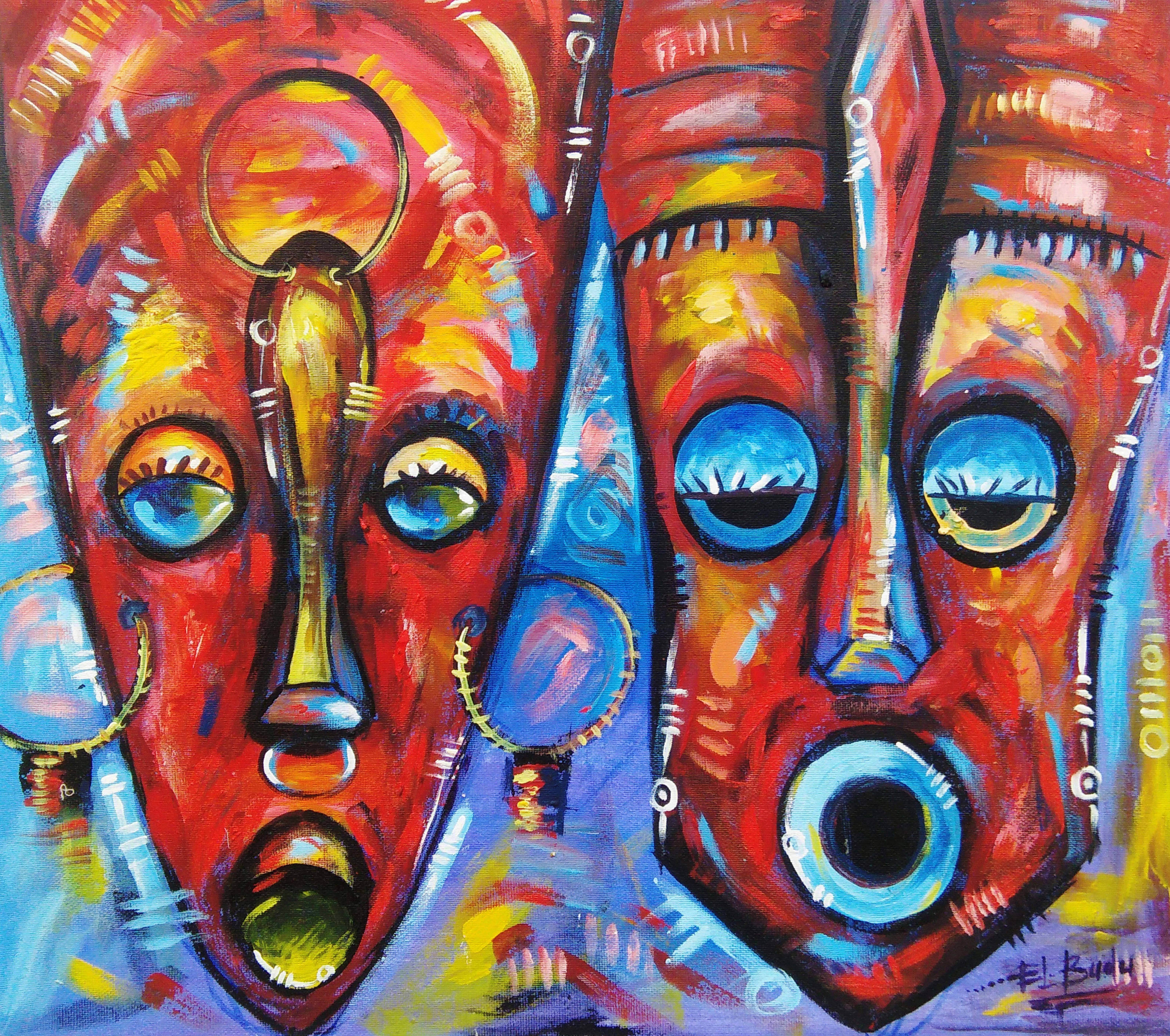 King and Queen mask. Ernest Budu