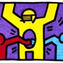 Haring 19 -Inspired by Keith Haring’s Pop Shop 1 series, custom acrylic painting. Sam Schwartz