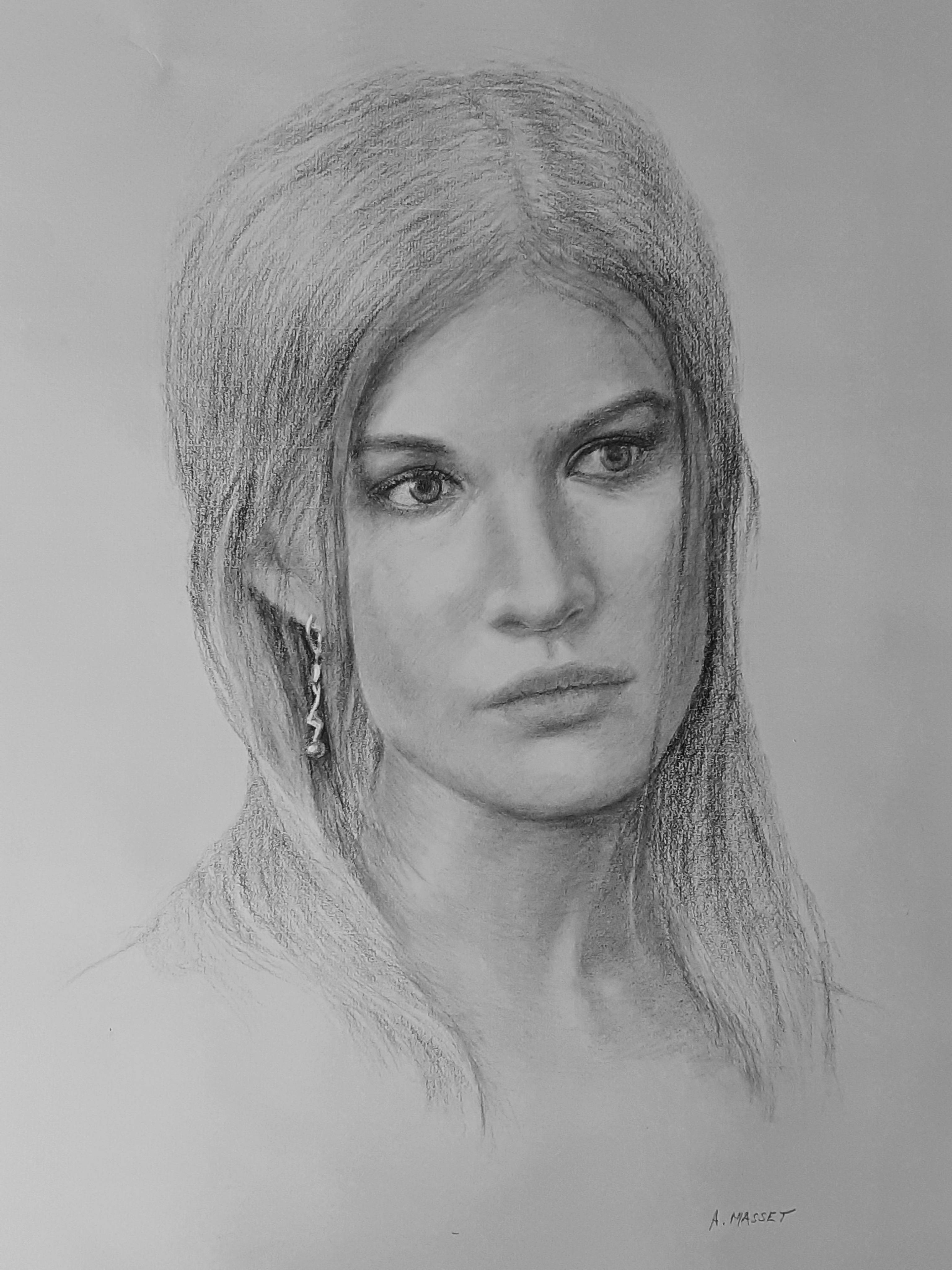Jeune femme à la perle. Alain Masset Alain Masset