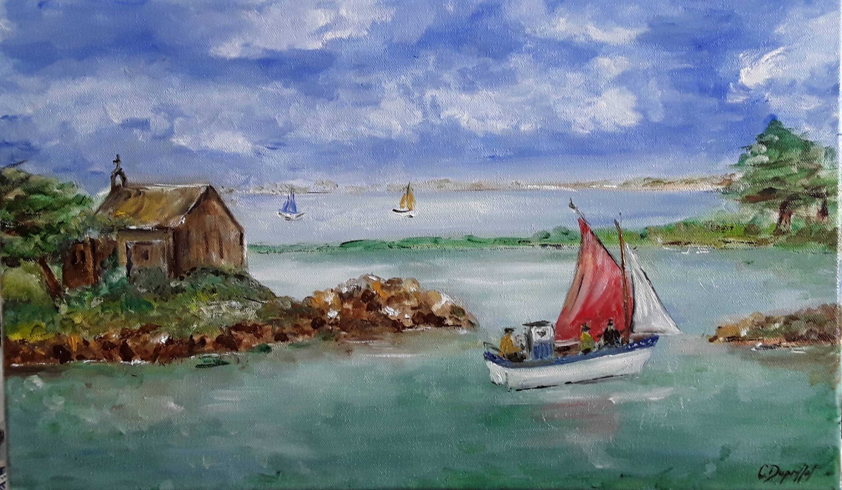 La chapelle de l'île de boedic. 