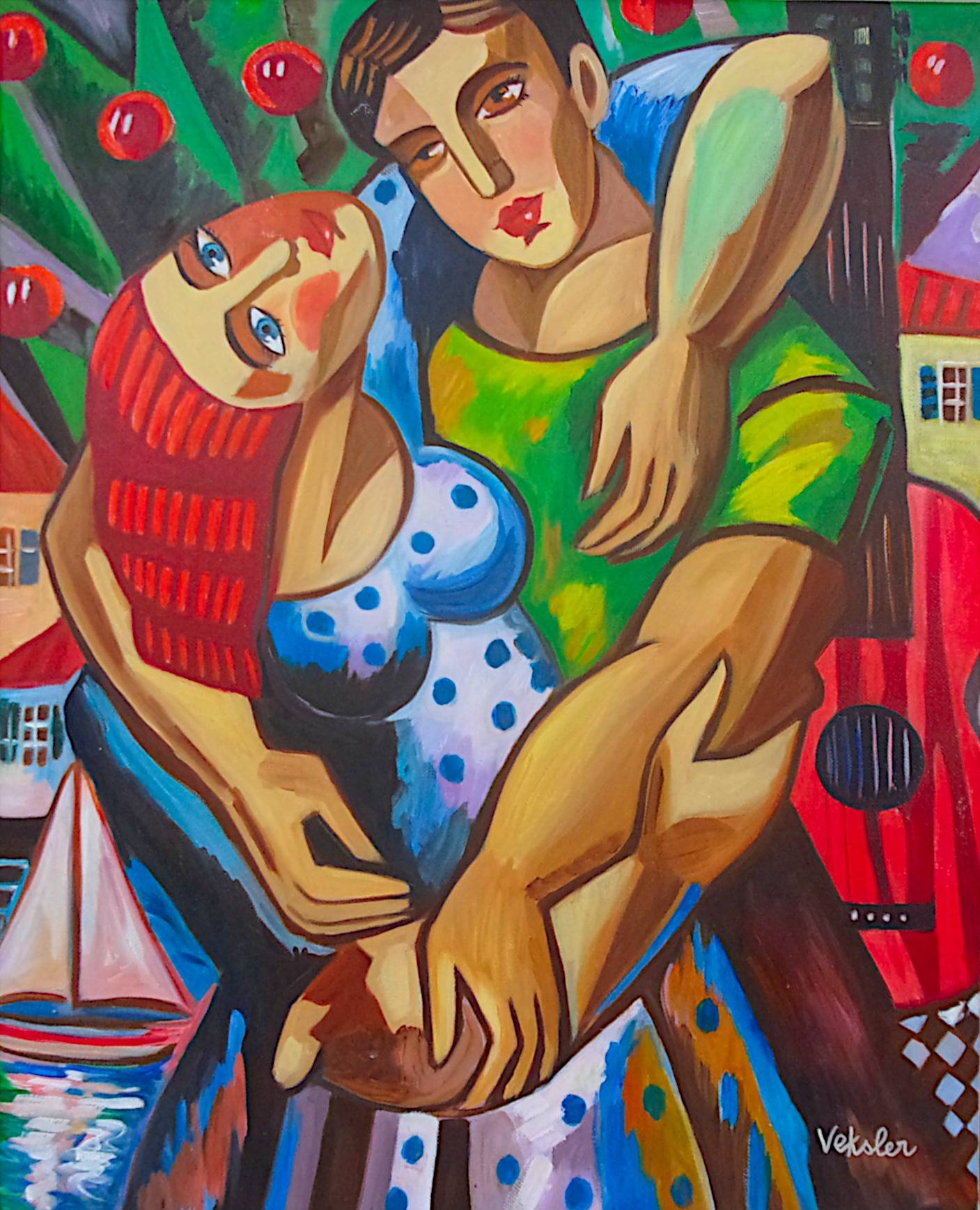 VEKSLER~Peintre Russe Listé~Oeuvre Originale Signée~15F (61 X 54 cm). Loona Vonachen