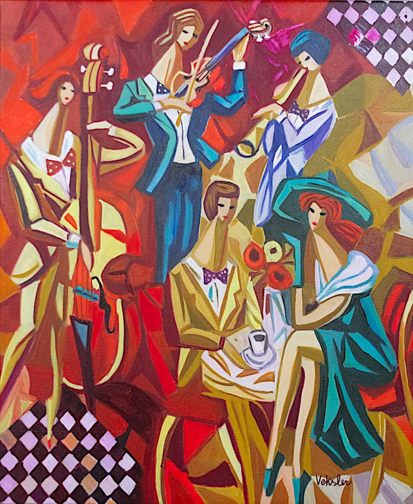VEKSLER~Peintre Russe Listé~Oeuvre Originale Signée~10F (55 X 46 cm). Loona Vonachen