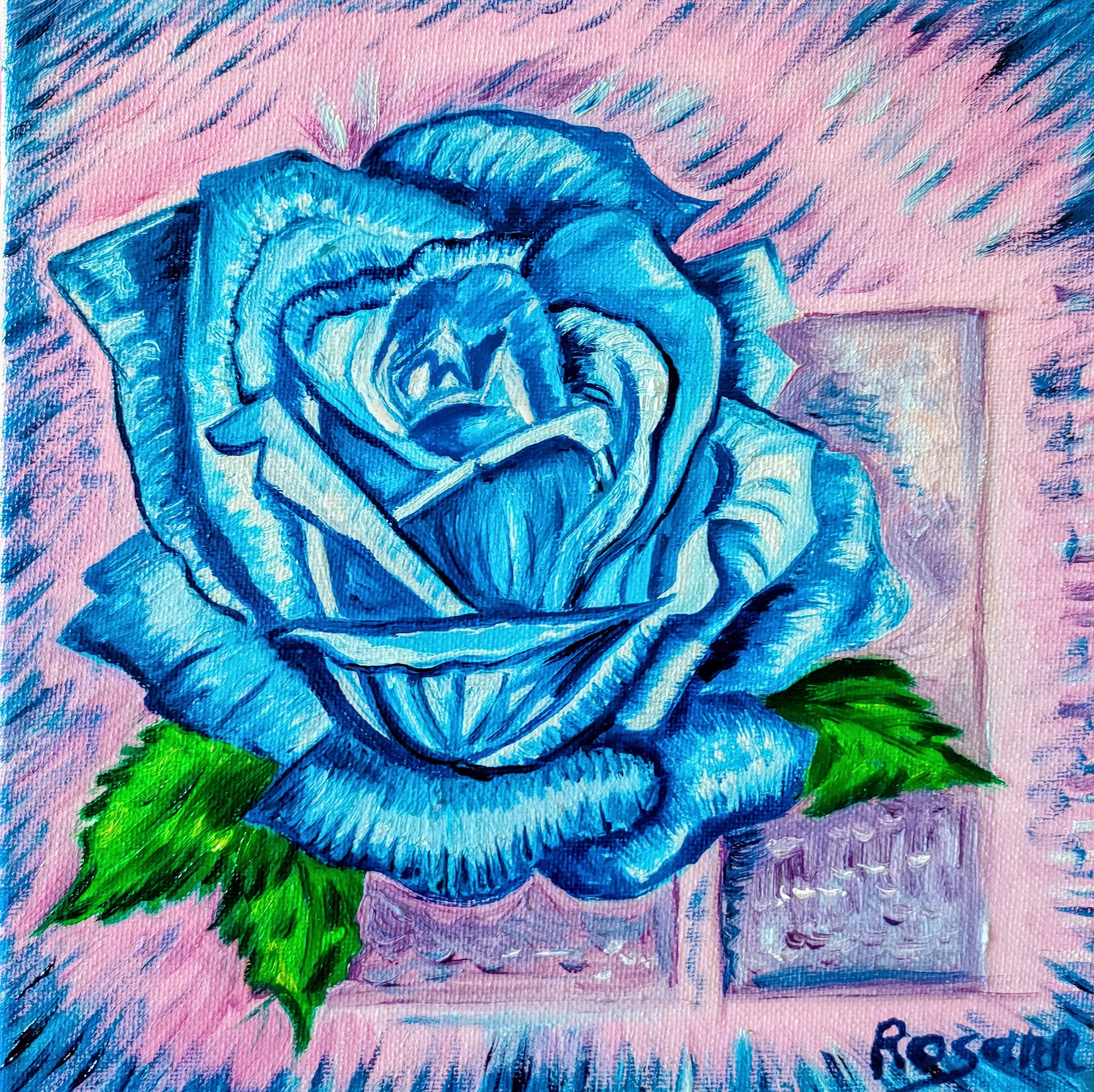 Blue Rose 3d. Rosann Rosann