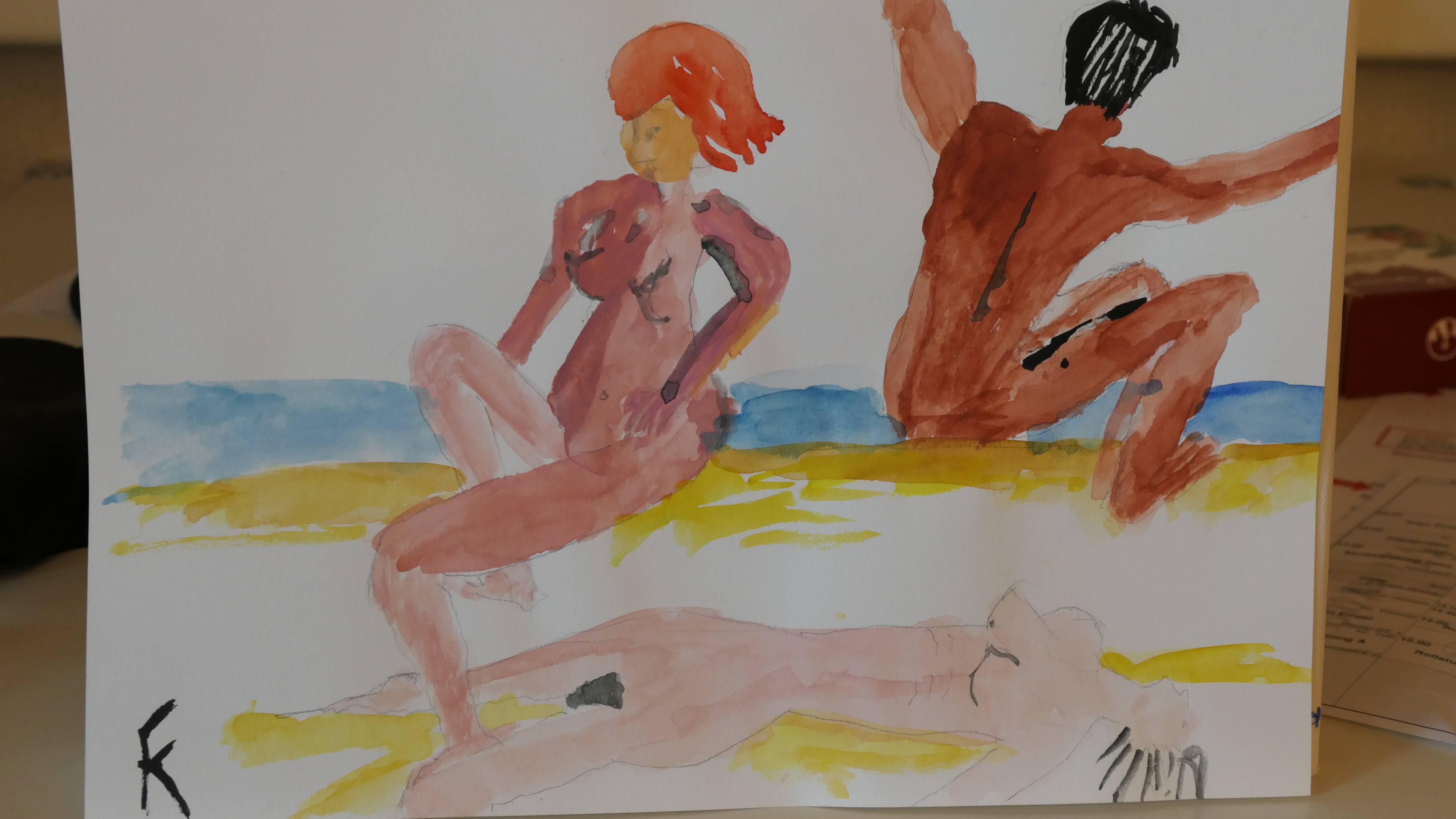 Badende. Friedrich Kocevar