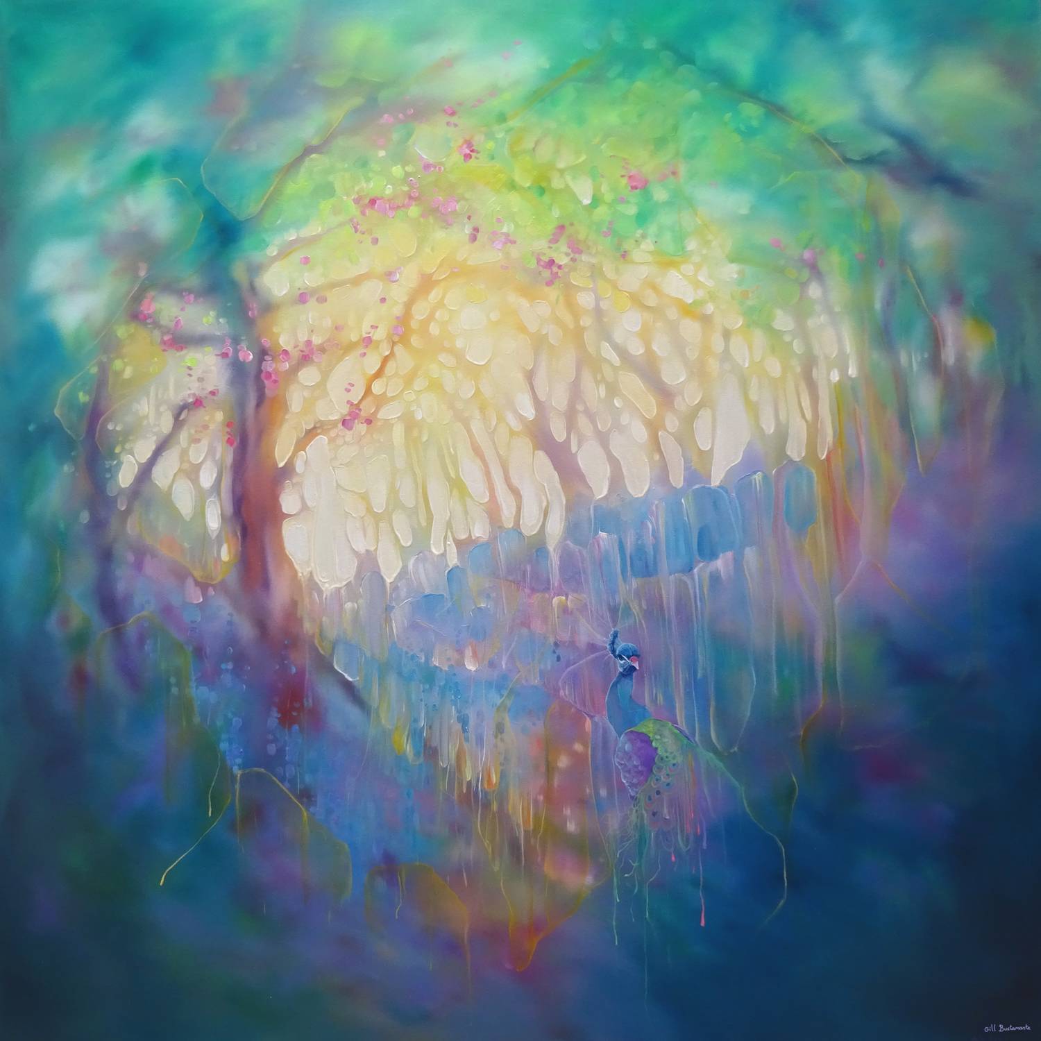 Making an Appearance is a large oil painting.  Gill Bustamante - Artist