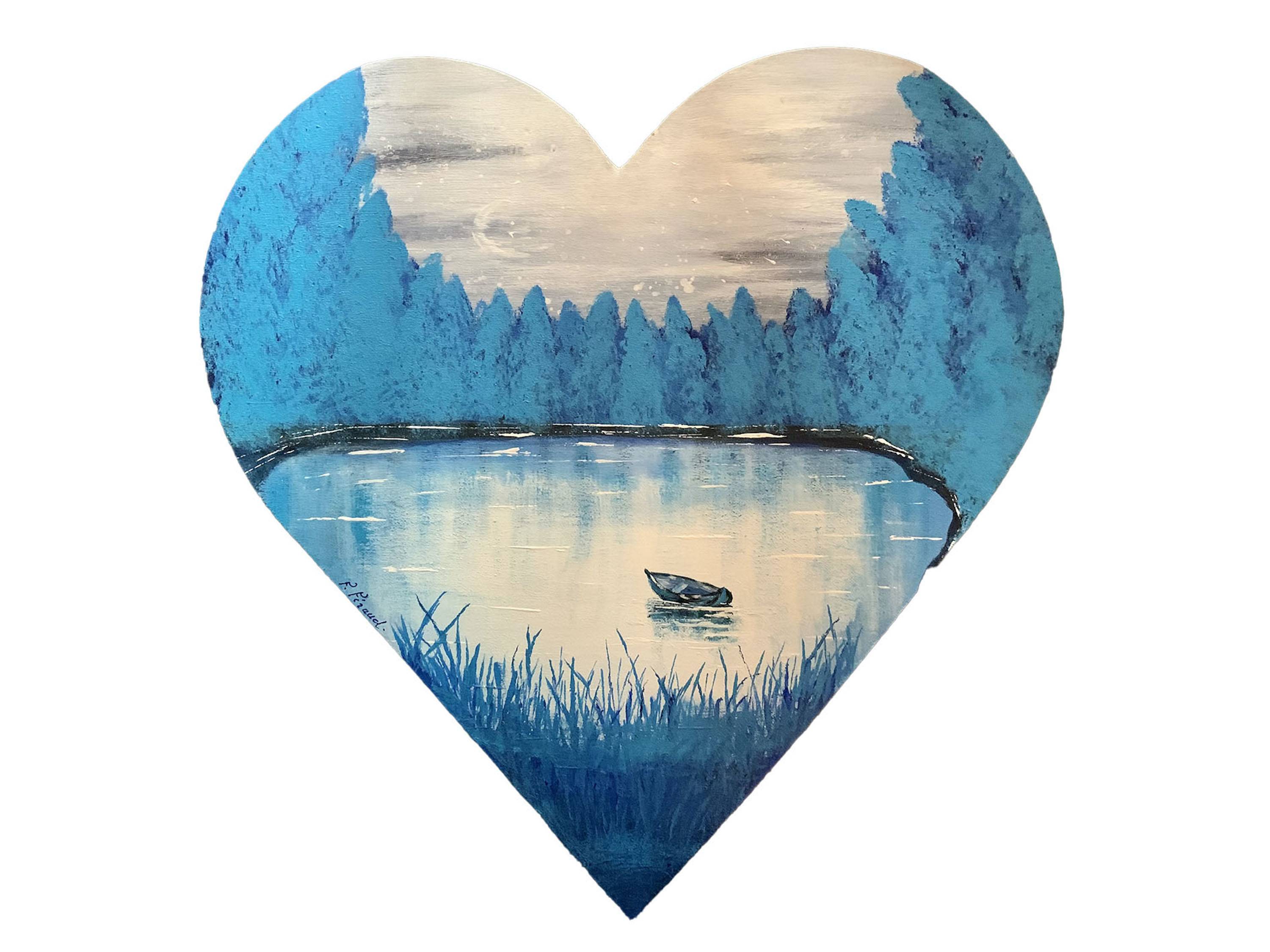 Série « les Valentines » Peinture abstraite acrylique décorative Valentine 7. Florence Féraud-Aiglin Florence Féraud-Aiglin