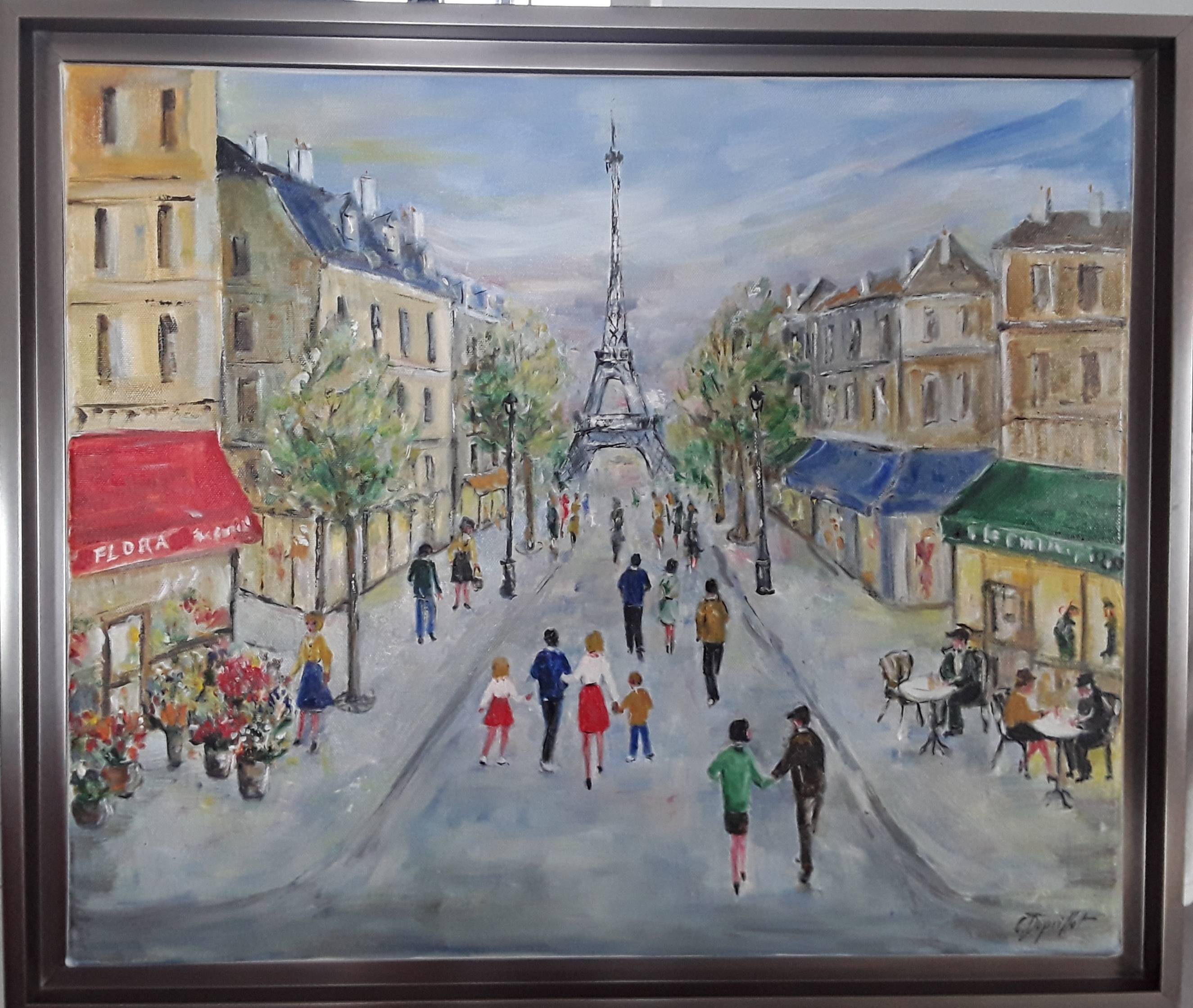 Promenade vers la Tour Eiffel. 