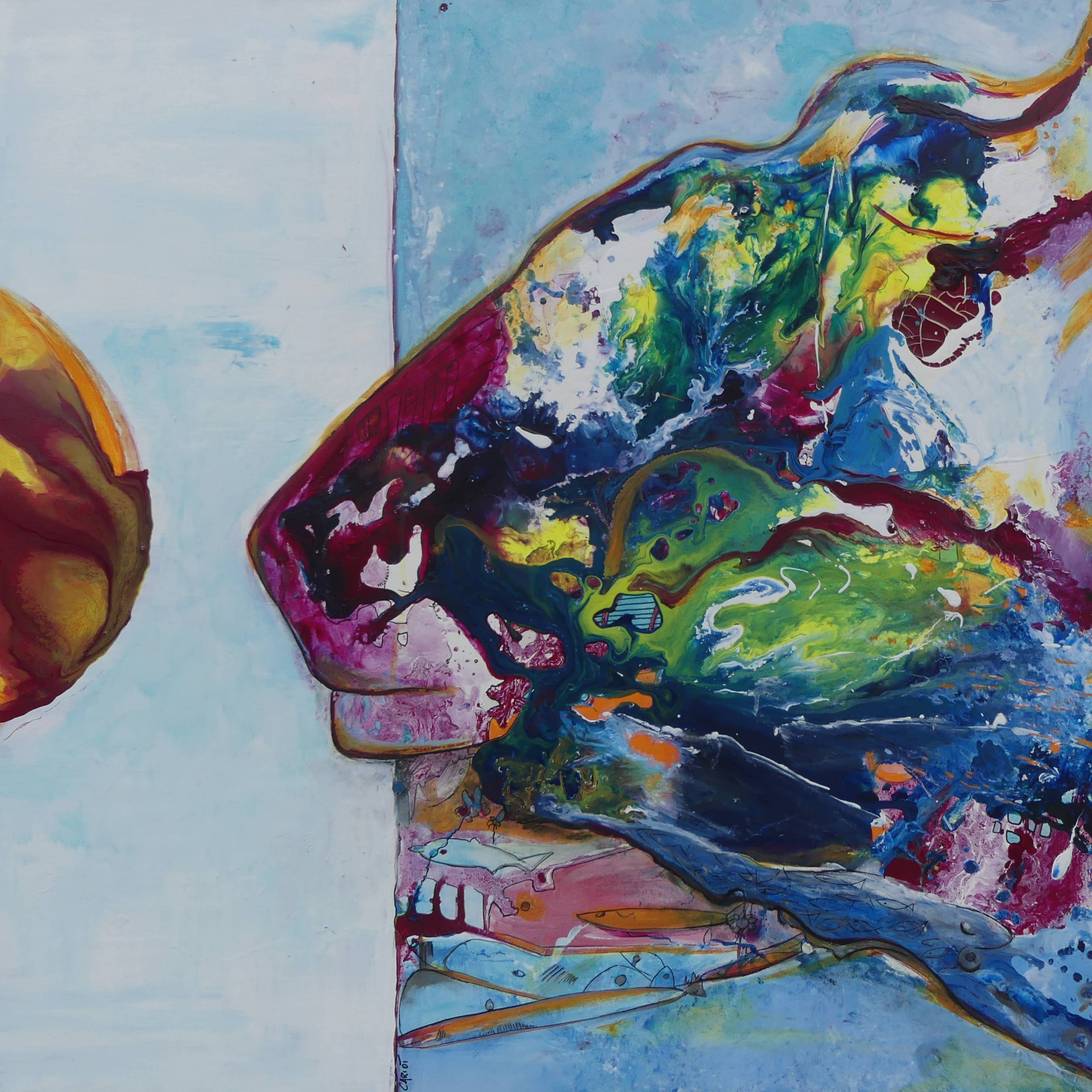 Le Lion - Au delà du voile. Nathalie Cariot Cariot