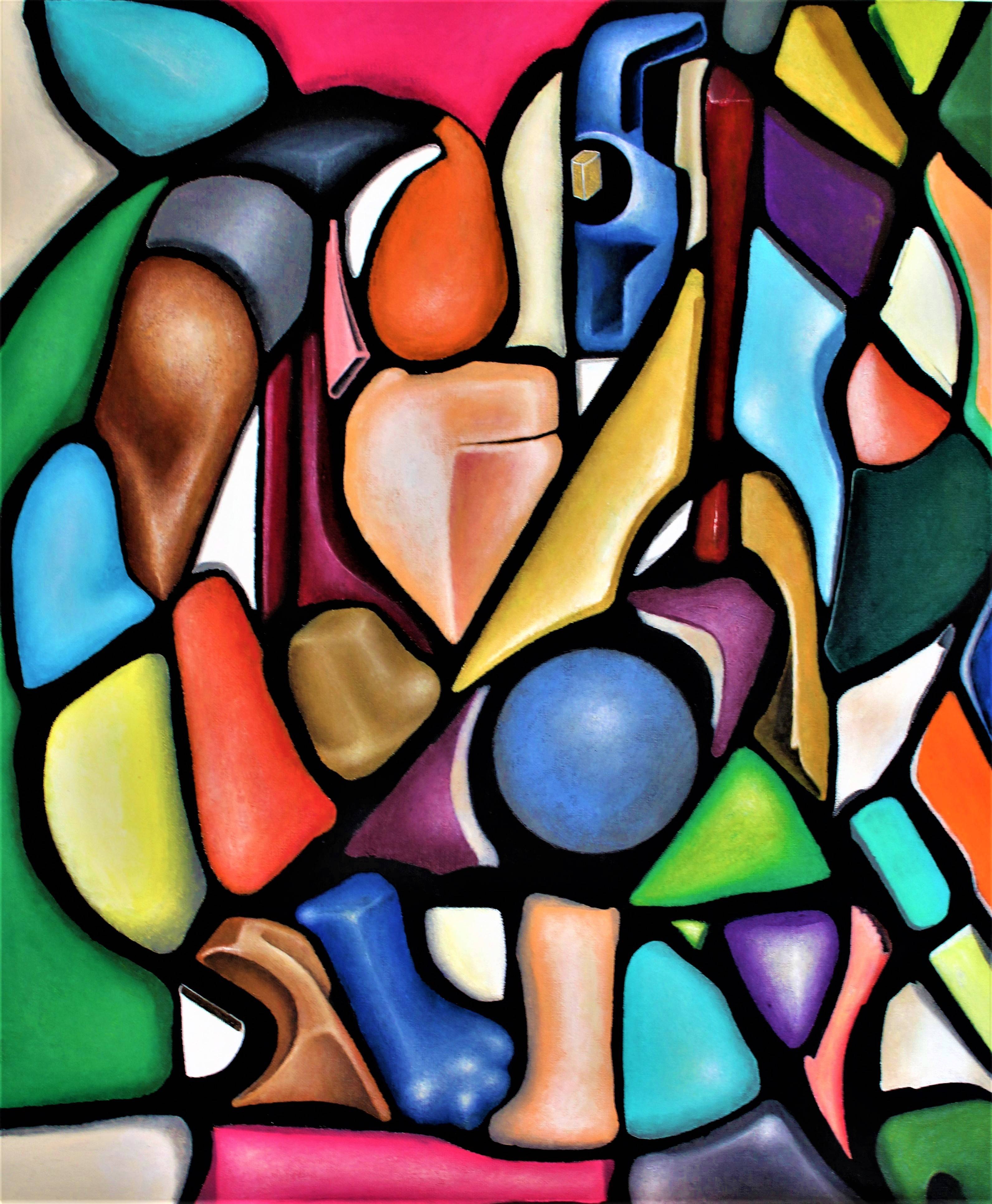 Aléatoire (acrylique sur toile 60cmX50cm). 