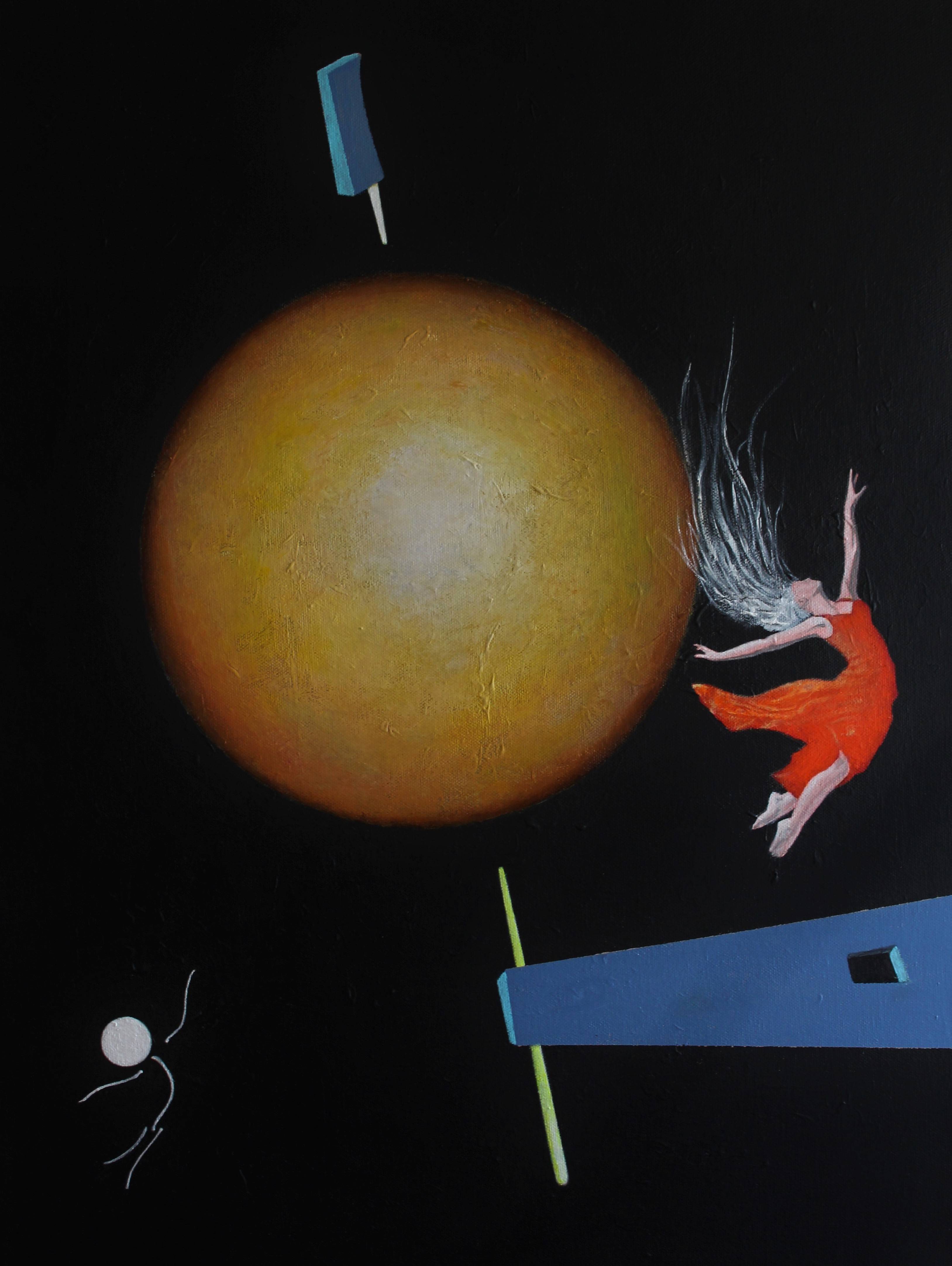 Au-delà de… (Acrylique sur toile 61cmx46cm). 