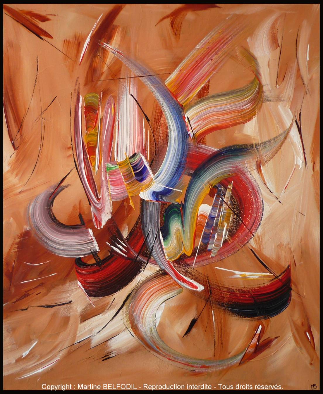 Peinture abstraite Vision. 