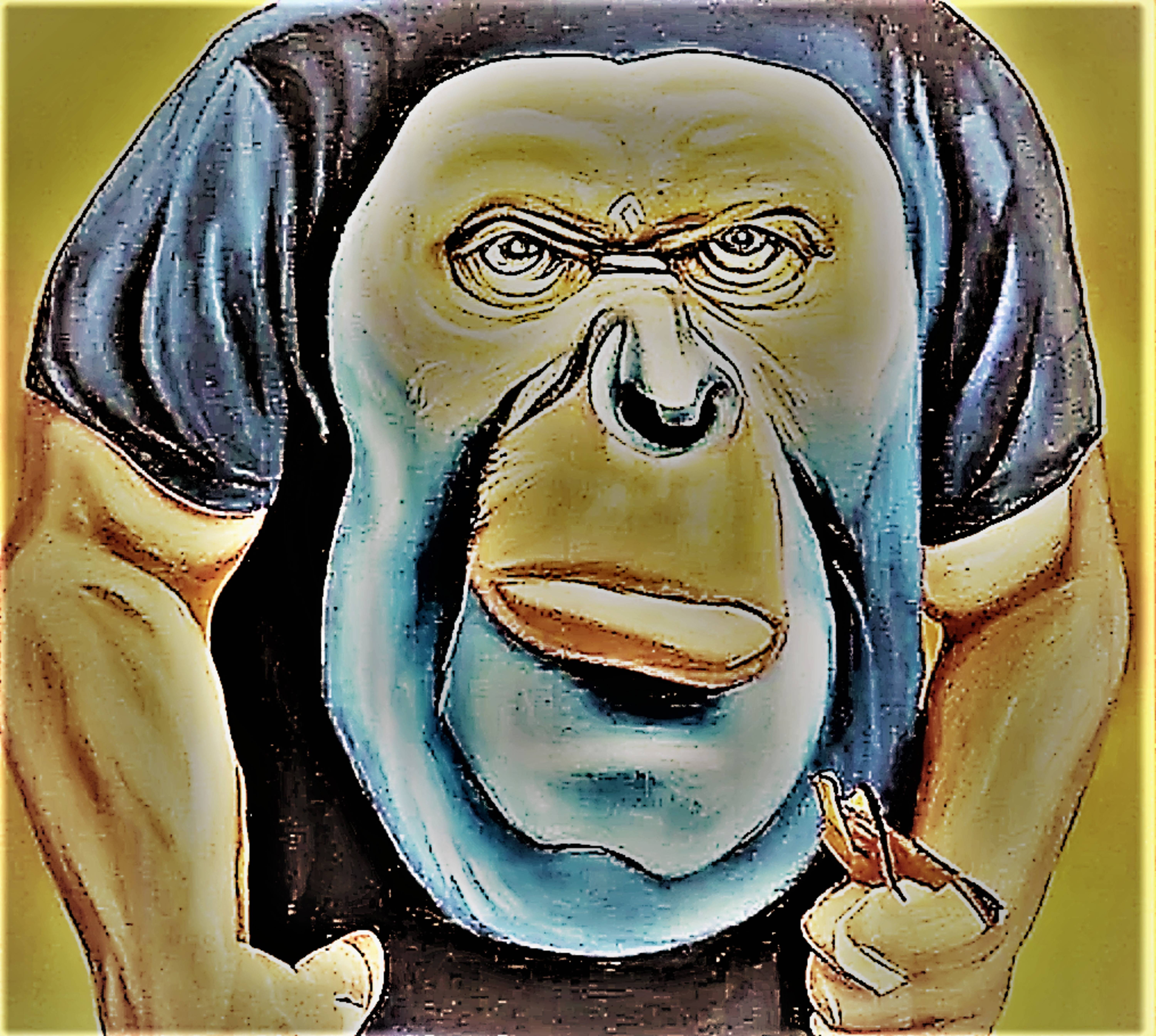 T-shirt_bored_monkey. Blueface. Nft. Art. Raul Valencia Raul Valencia