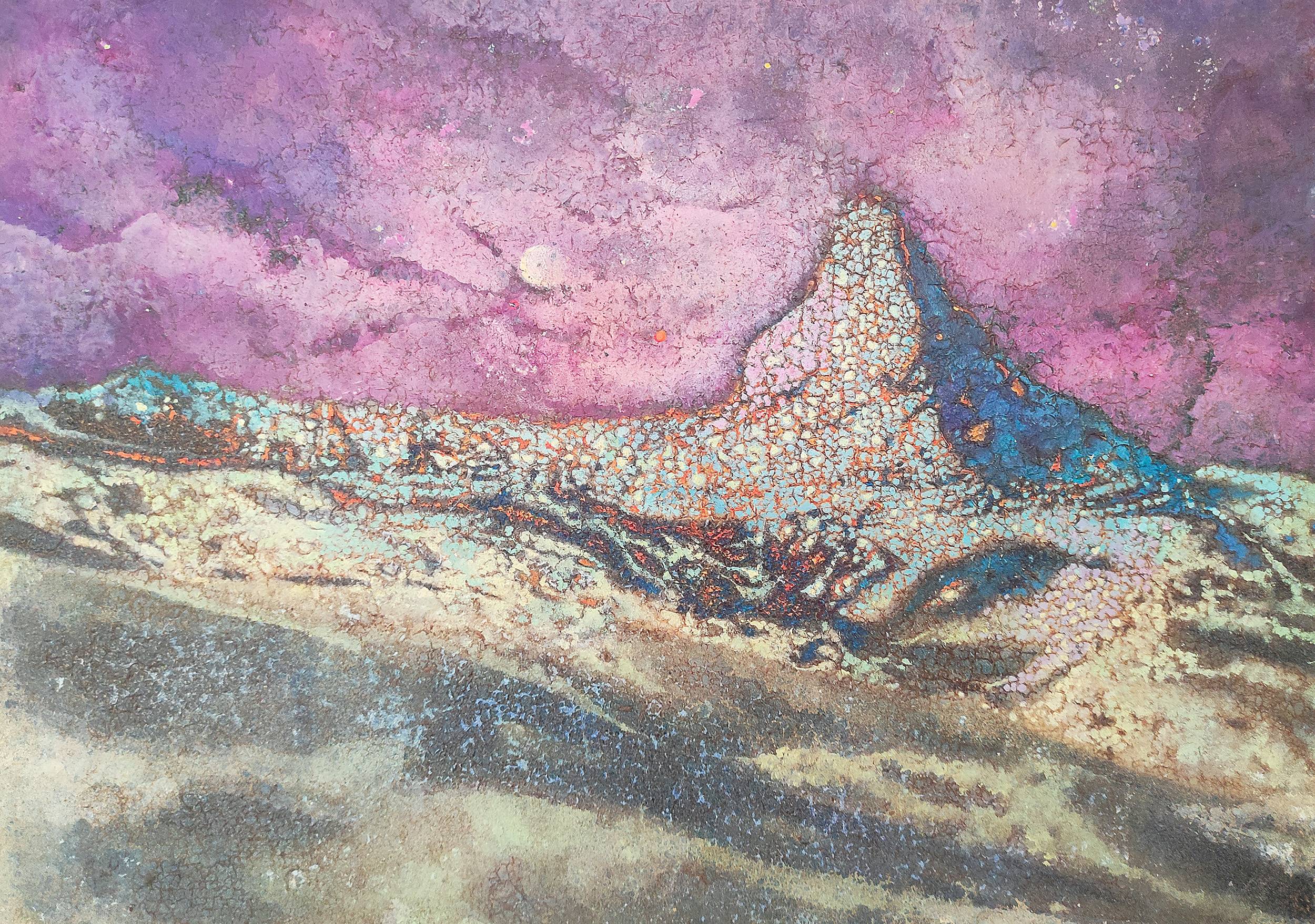 Montaña al atardecer. 