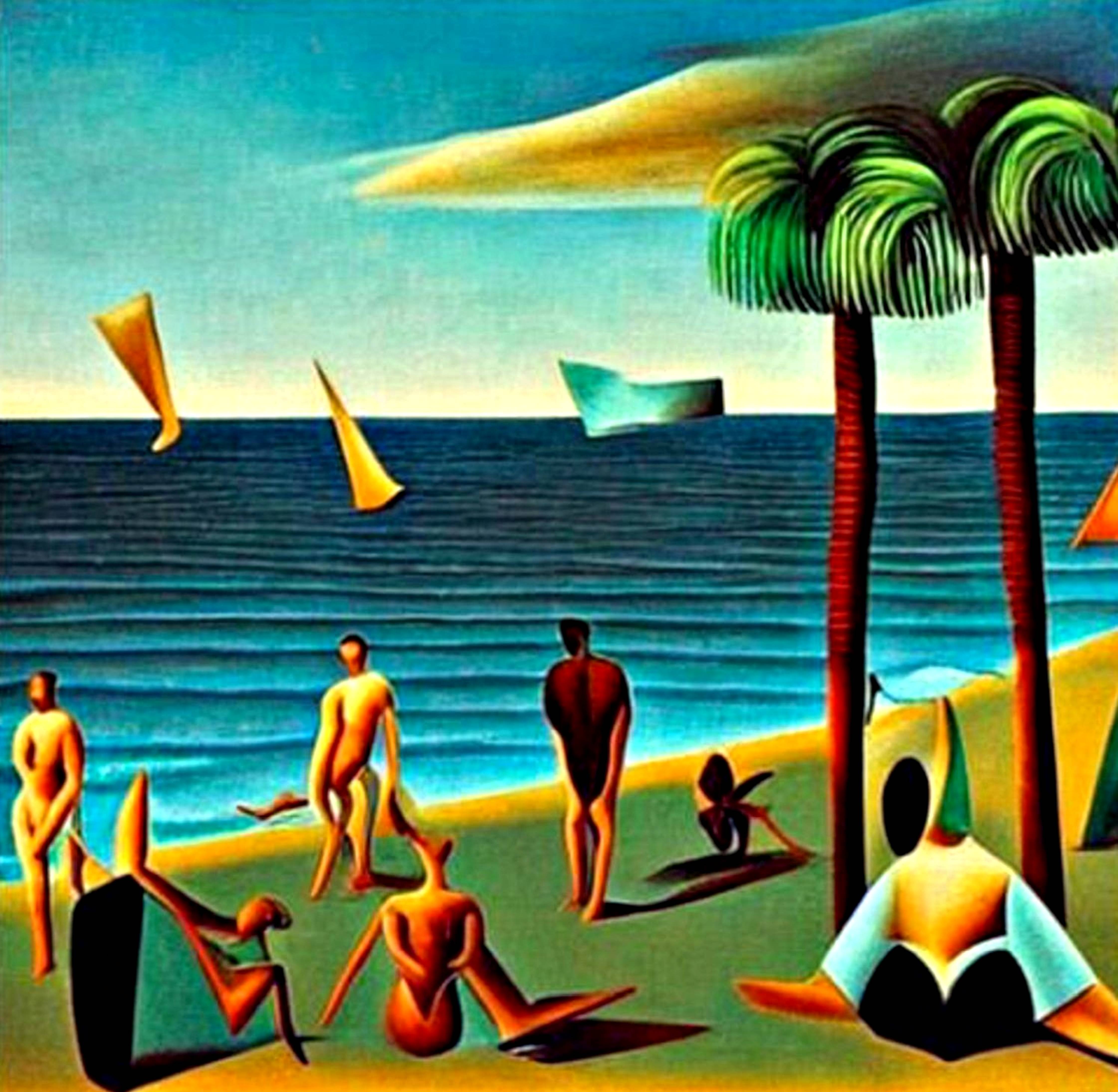 Naturists on the beach. George Hutton Hunter George Hutton Hunter